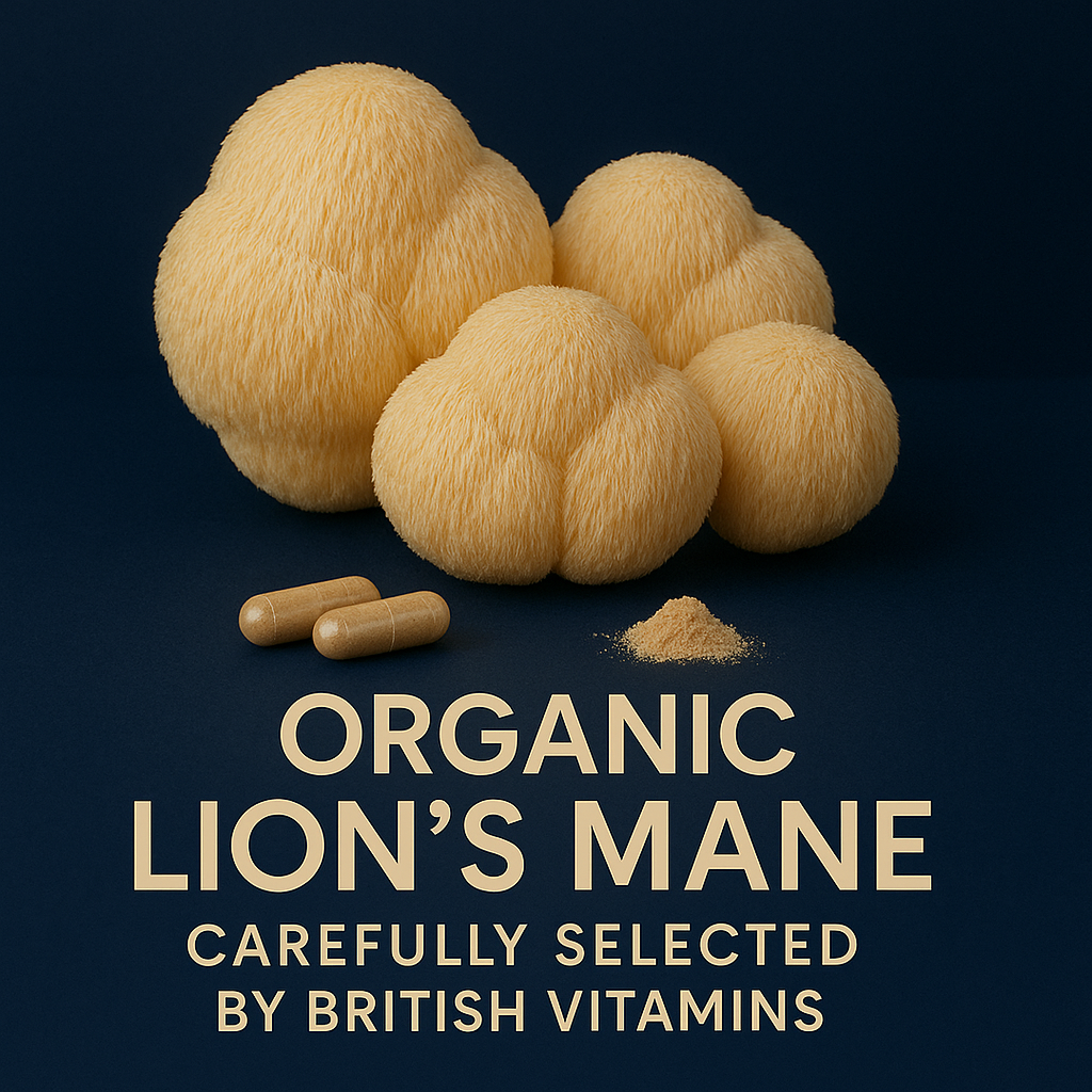 Lion’s Mane Mushroom: Pure, Organic, and Clean-Label Supplementation - British Vitamins