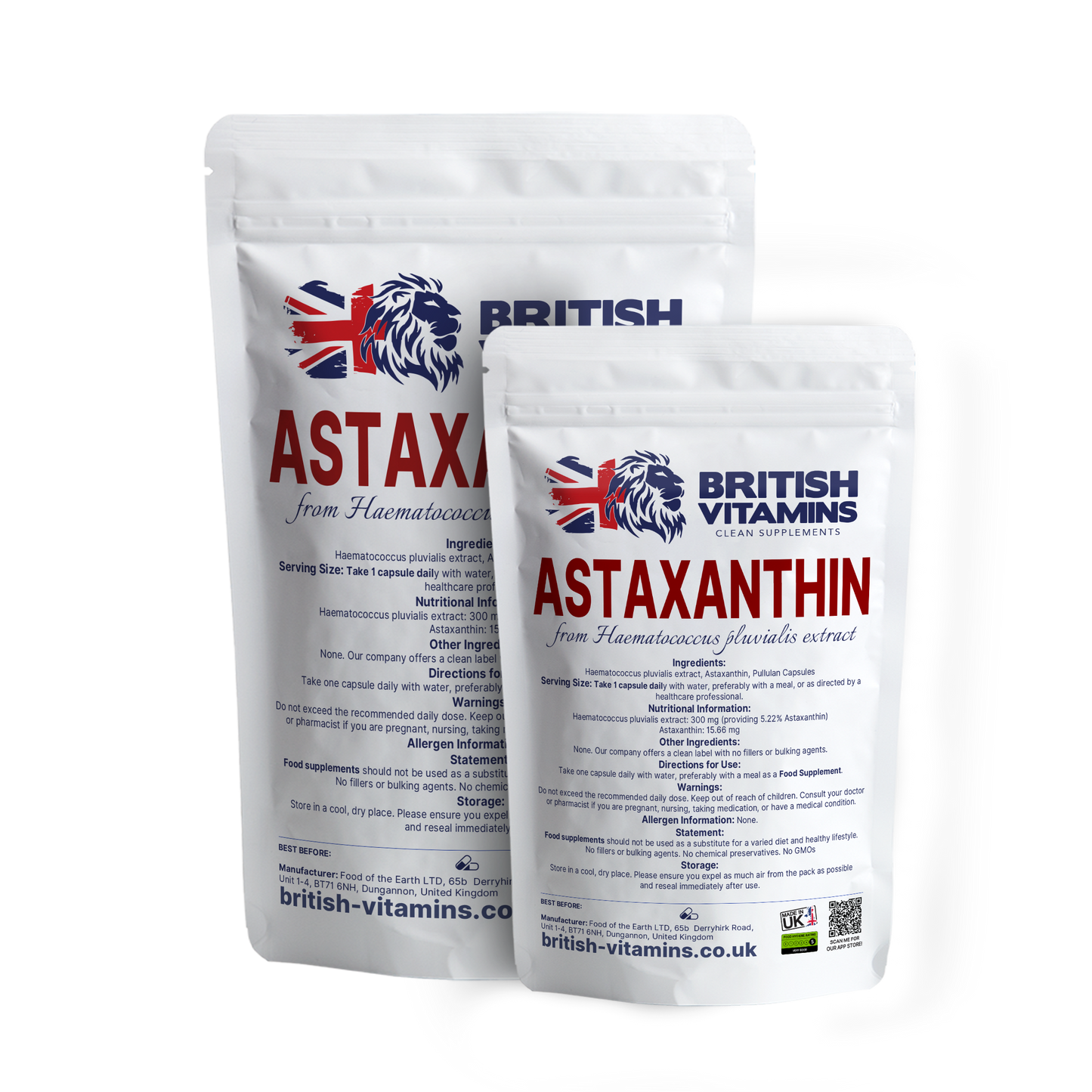Astaxanthin from Haematococcus pluvialis extract Health & Beauty:Vitamins & Lifestyle Supplements:Vitamins & Minerals British Vitamins