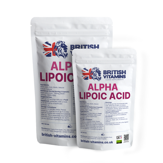Alpha Lipoic Acid + Biotin Capsules – Clean Label Supplement Health & Beauty:Vitamins & Lifestyle Supplements:Sports Supplements:Protein Shakes & Bodybuilding British Vitamins