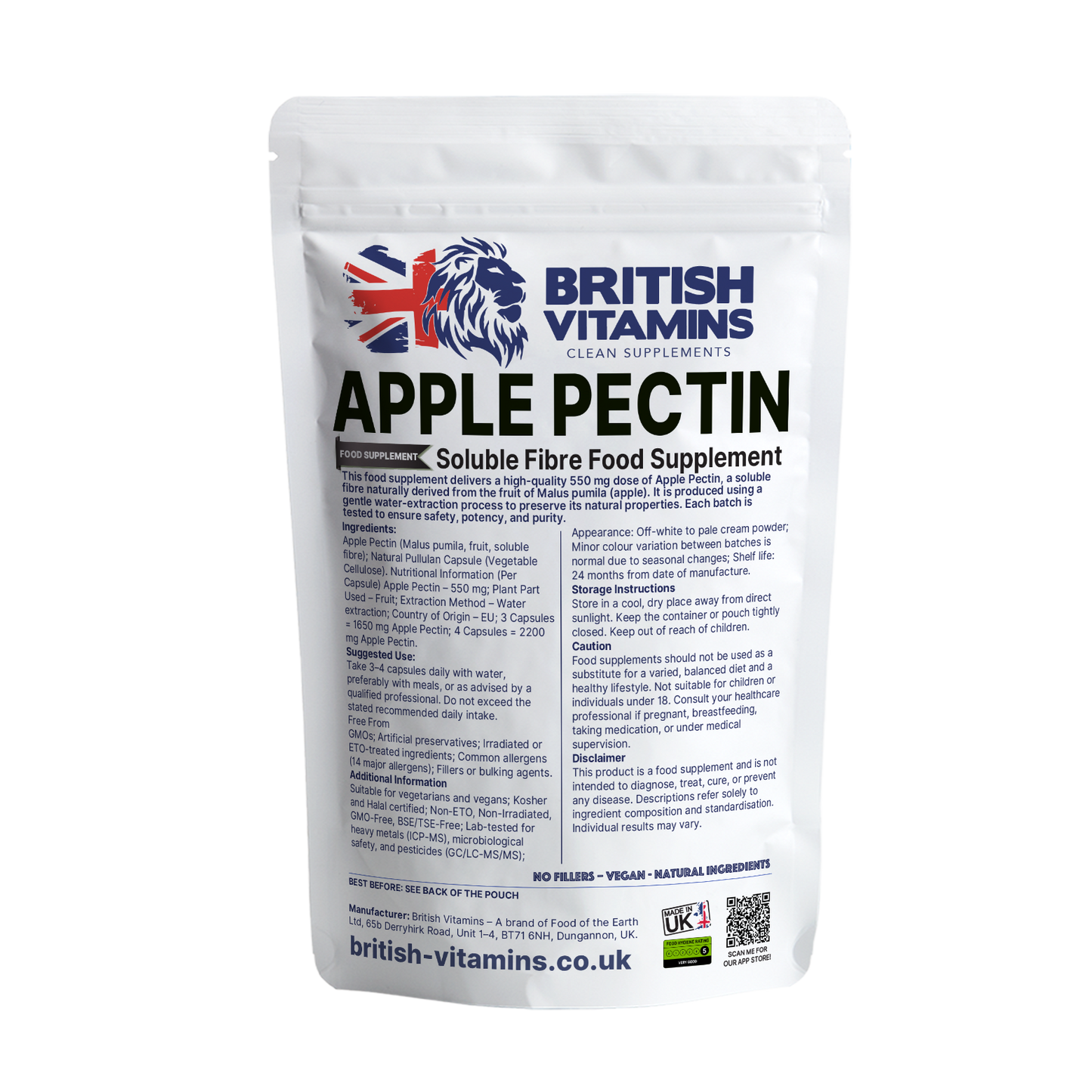 Apple Pectin+ British Vitamins
