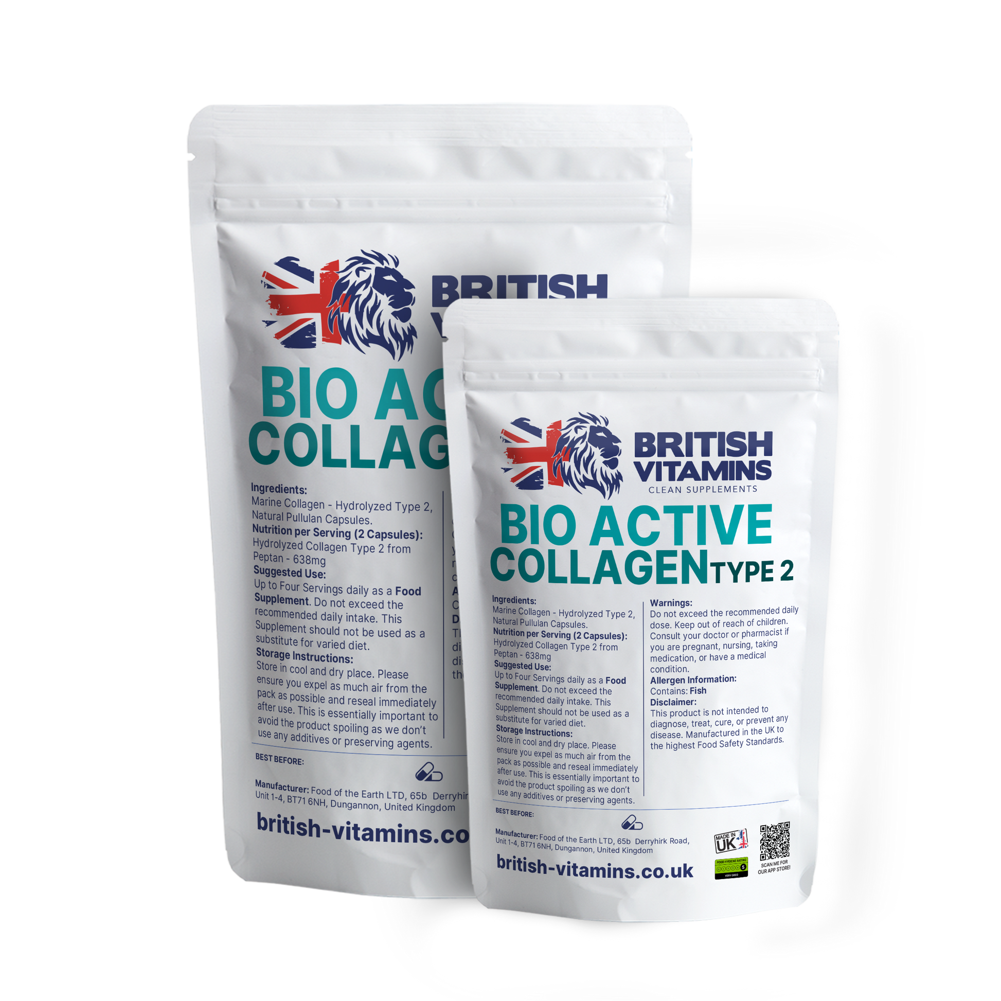 Collagen Peptides Fish No Fillers Type 2 Da 2000 Health & Beauty:Vitamins & Lifestyle Supplements:Sports Supplements:Protein Shakes & Bodybuilding British Vitamins