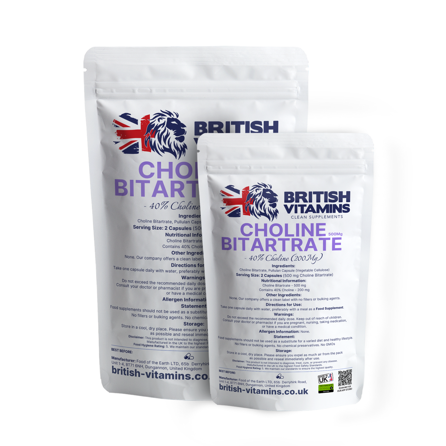 Choline Bitartrate 500mg Health & Beauty:Vitamins & Lifestyle Supplements:Vitamins & Minerals British Vitamins