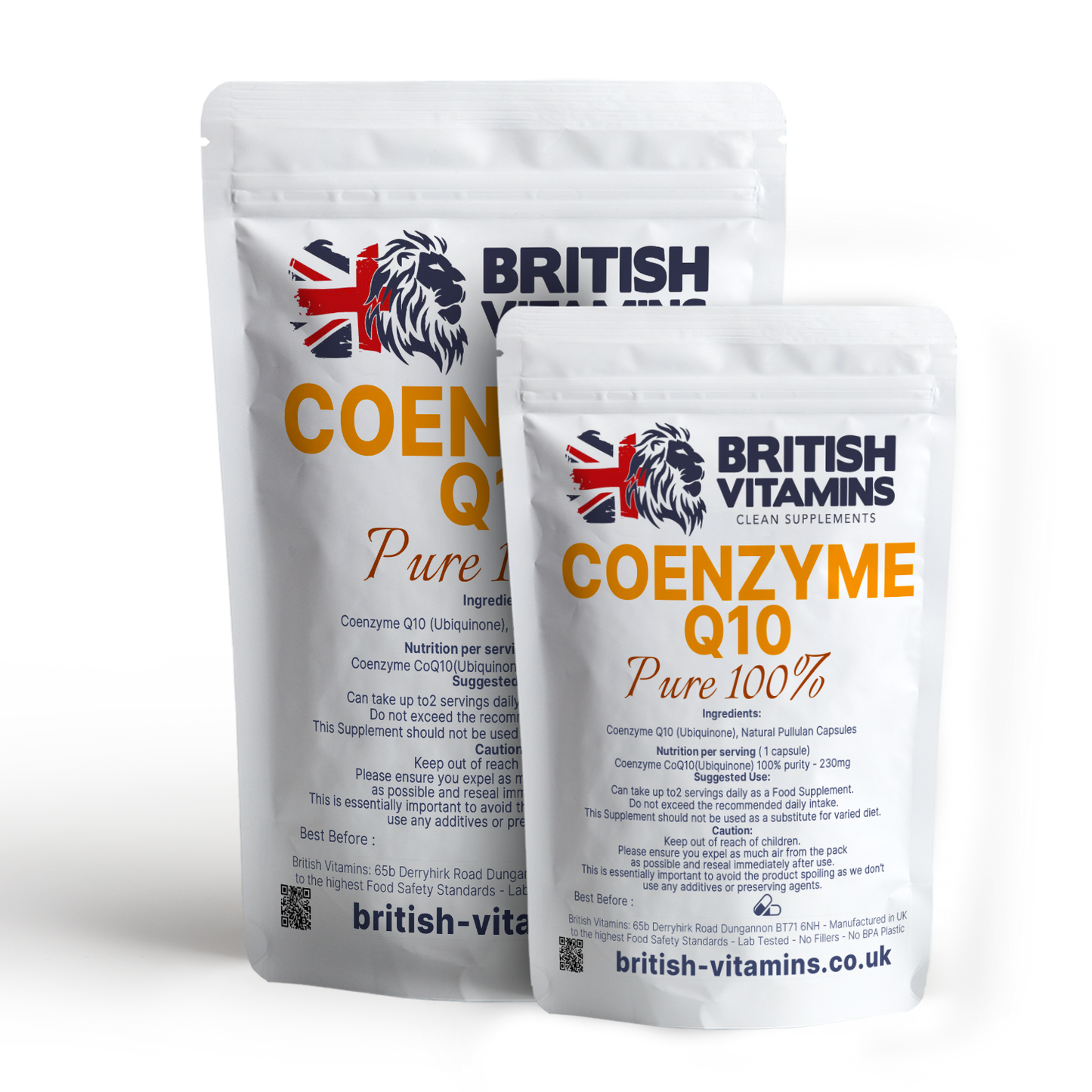 Co Enzyme Q10 Ubiquinone - 100% Clean Health & Beauty:Vitamins & Lifestyle Supplements:Vitamins & Minerals British Vitamins
