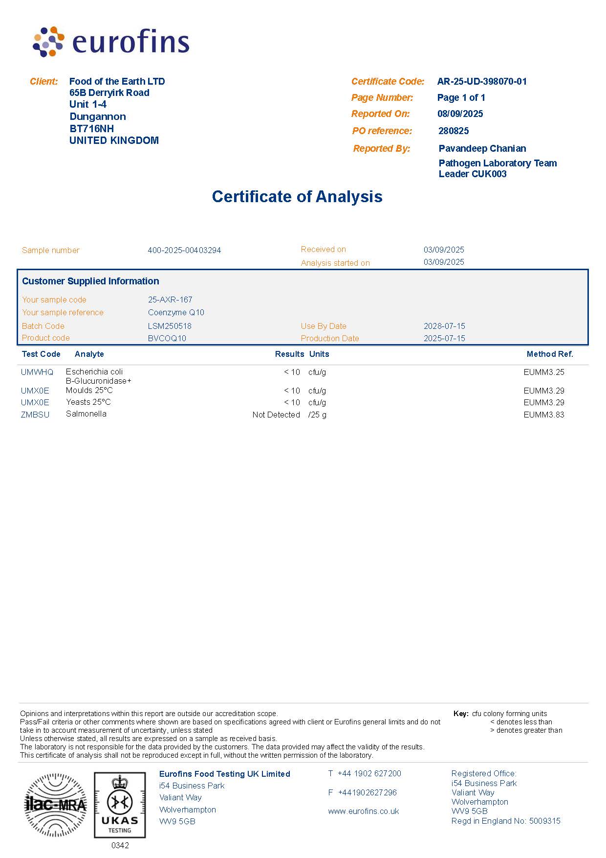 Co Enzyme Q10 Ubiquinone - 100% Clean Health & Beauty:Vitamins & Lifestyle Supplements:Vitamins & Minerals British Vitamins