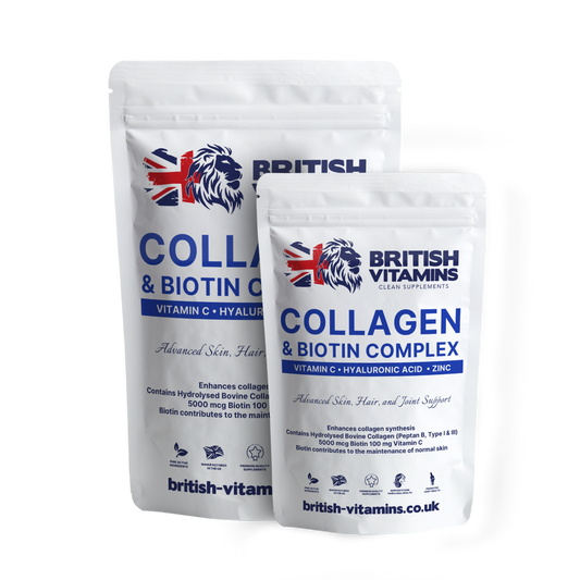 Collagen & Biotin Complex, Biotin, Vitamin C, Hyaluronic Acid, Zinc Health & Beauty:Vitamins & Lifestyle Supplements:Vitamins & Minerals British Vitamins