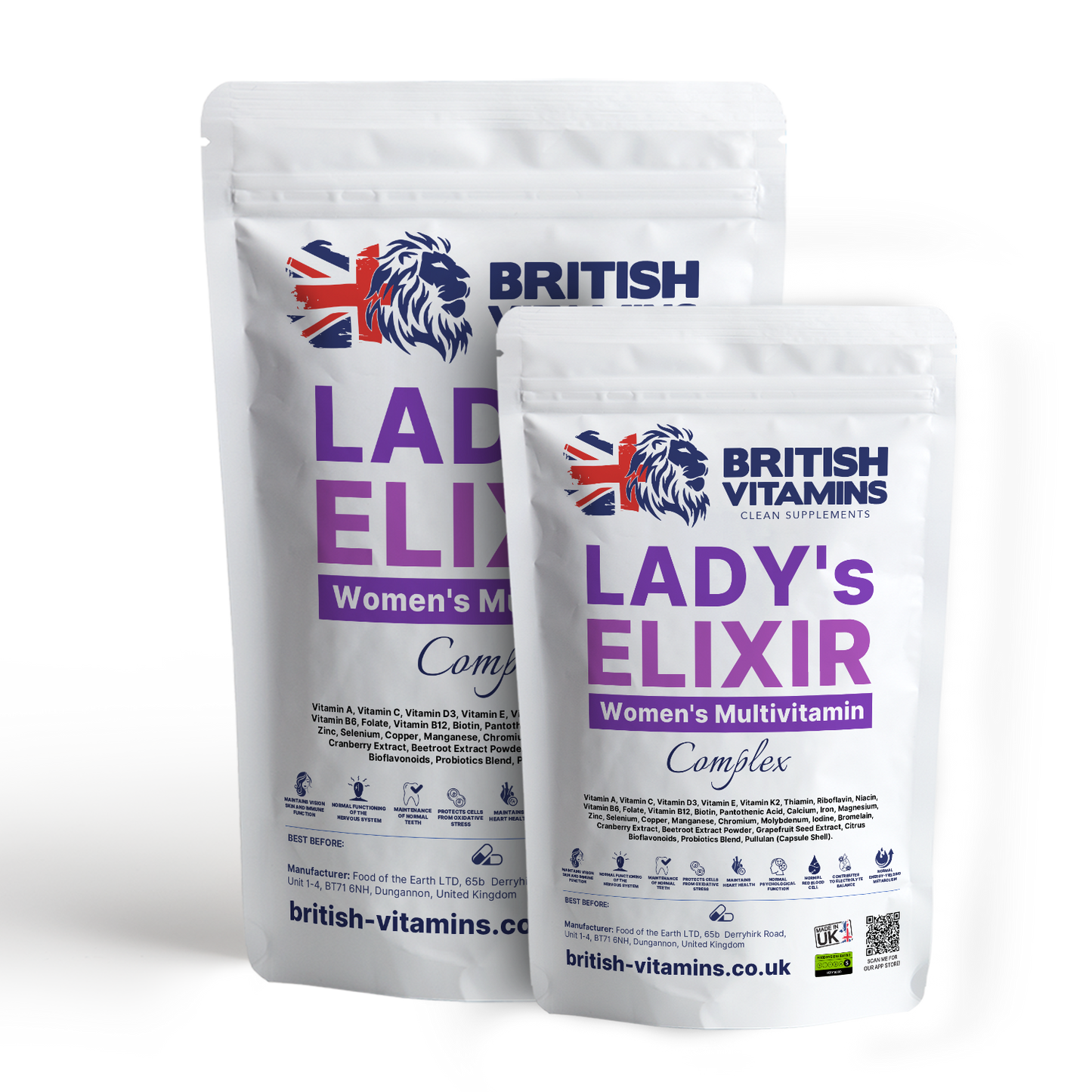 Lady's Elixir - Woman Multivitamin, Bioflavonoids, Enzymes, Live Bacteria Cultures Health & Beauty:Vitamins & Lifestyle Supplements:Vitamins & Minerals British Vitamins