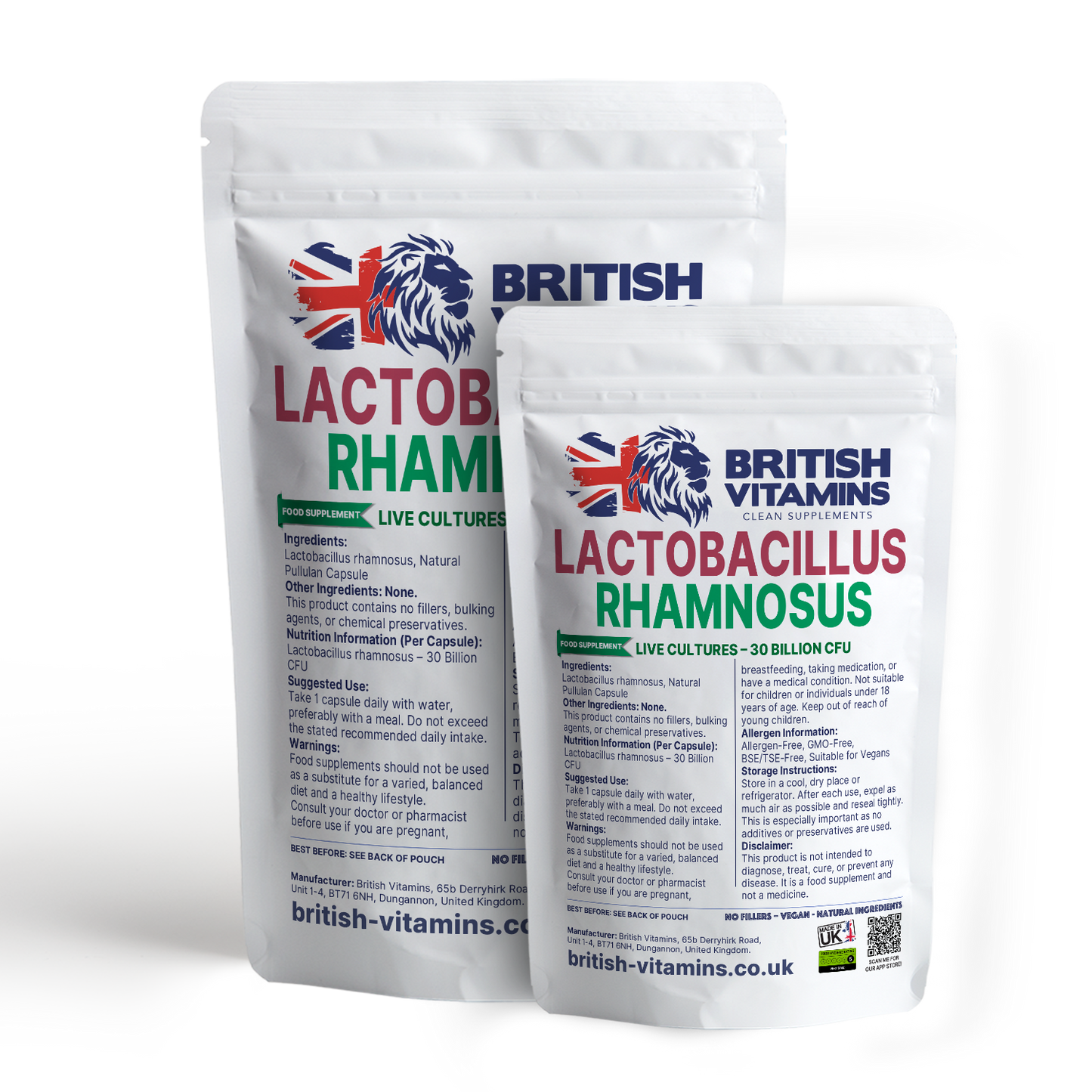 Lactobacillus Rhamnosus 30 Billion CFU live culture bacteria Health & Beauty:Vitamins & Lifestyle Supplements:Vitamins & Minerals British Vitamins