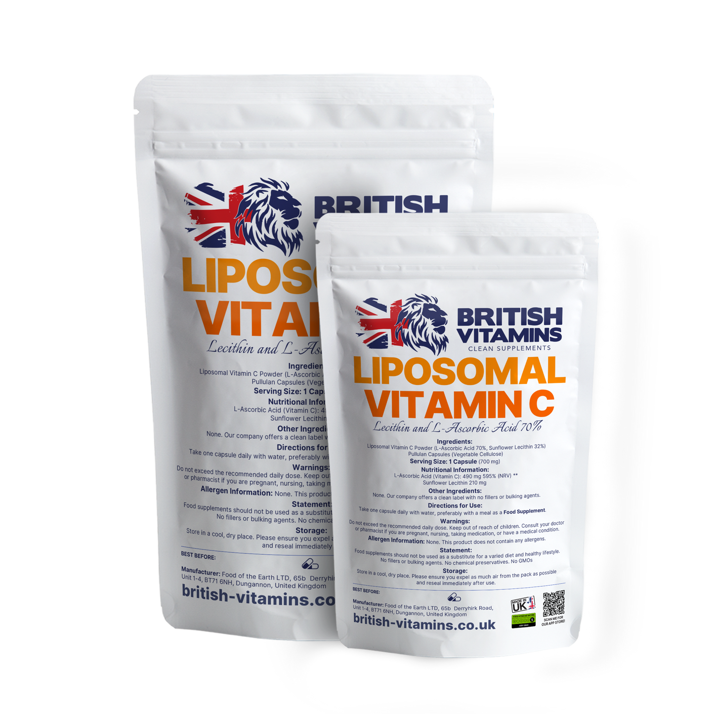 Vitamin C Liposomal- blended with sunflower lecithin Health & Beauty:Vitamins & Lifestyle Supplements:Vitamins & Minerals British Vitamins