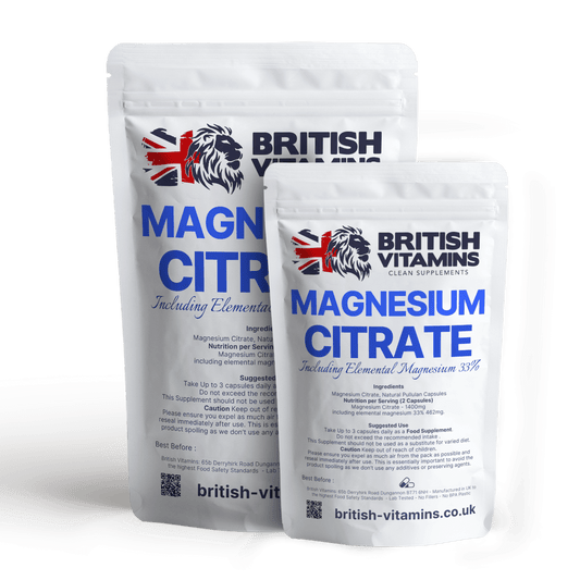 Magnesium Citrate Genuine Capsules 700mg - Additive Free Health & Beauty:Vitamins & Lifestyle Supplements:Vitamins & Minerals British Vitamins 120 Capsules