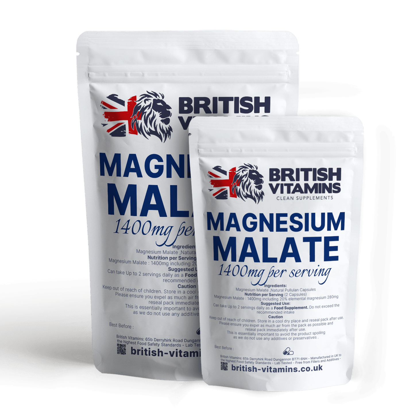 Magnesium Malate 280mg Elemental Magnesium Health & Beauty:Vitamins & Lifestyle Supplements:Vitamins & Minerals British Vitamins 5 Capsules ( Sample )