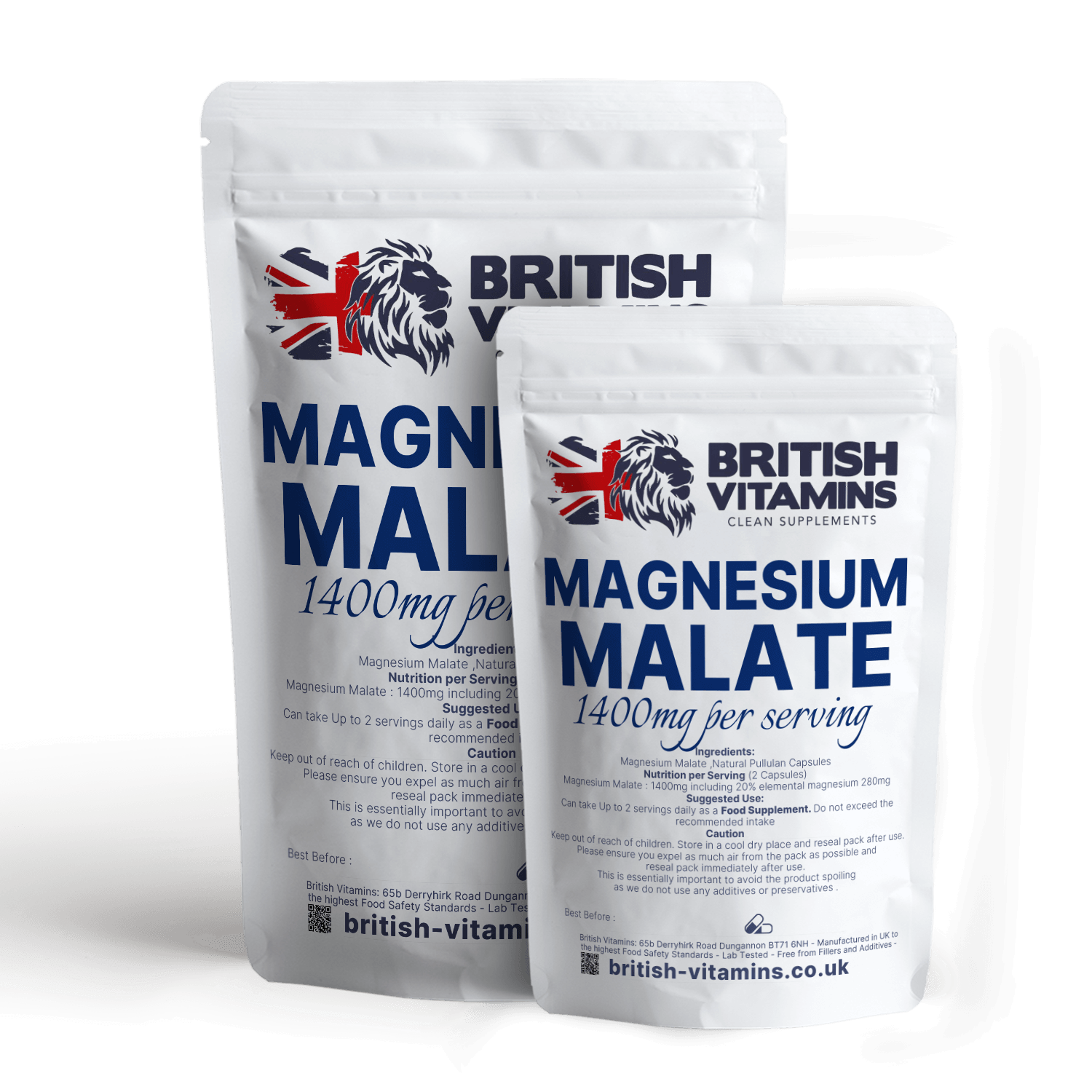 Magnesium Malate 280mg Elemental Magnesium Health & Beauty:Vitamins & Lifestyle Supplements:Vitamins & Minerals British Vitamins 5 Capsules ( Sample )