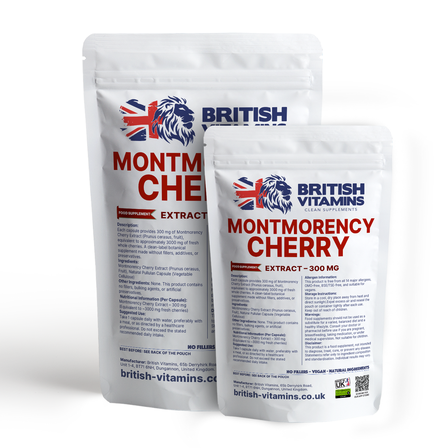 Montmorency Cherry Extract – 300 mg British Vitamins