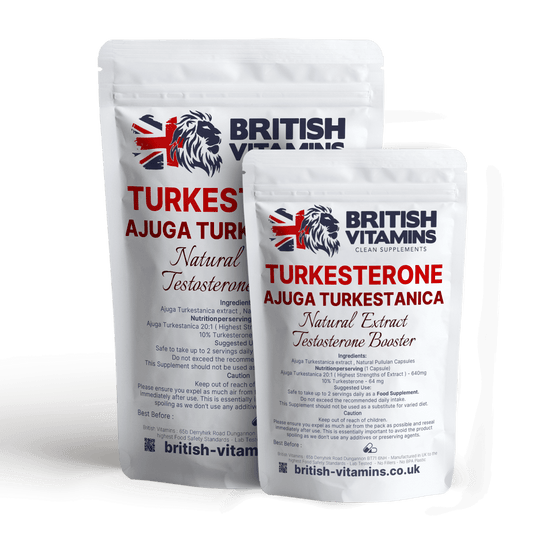 Turkesterone Ajuga Turkestenica 10% 640mg Health & Beauty:Vitamins & Lifestyle Supplements:Vitamins & Minerals British Vitamins 30 Capsules ( 1 Month )  