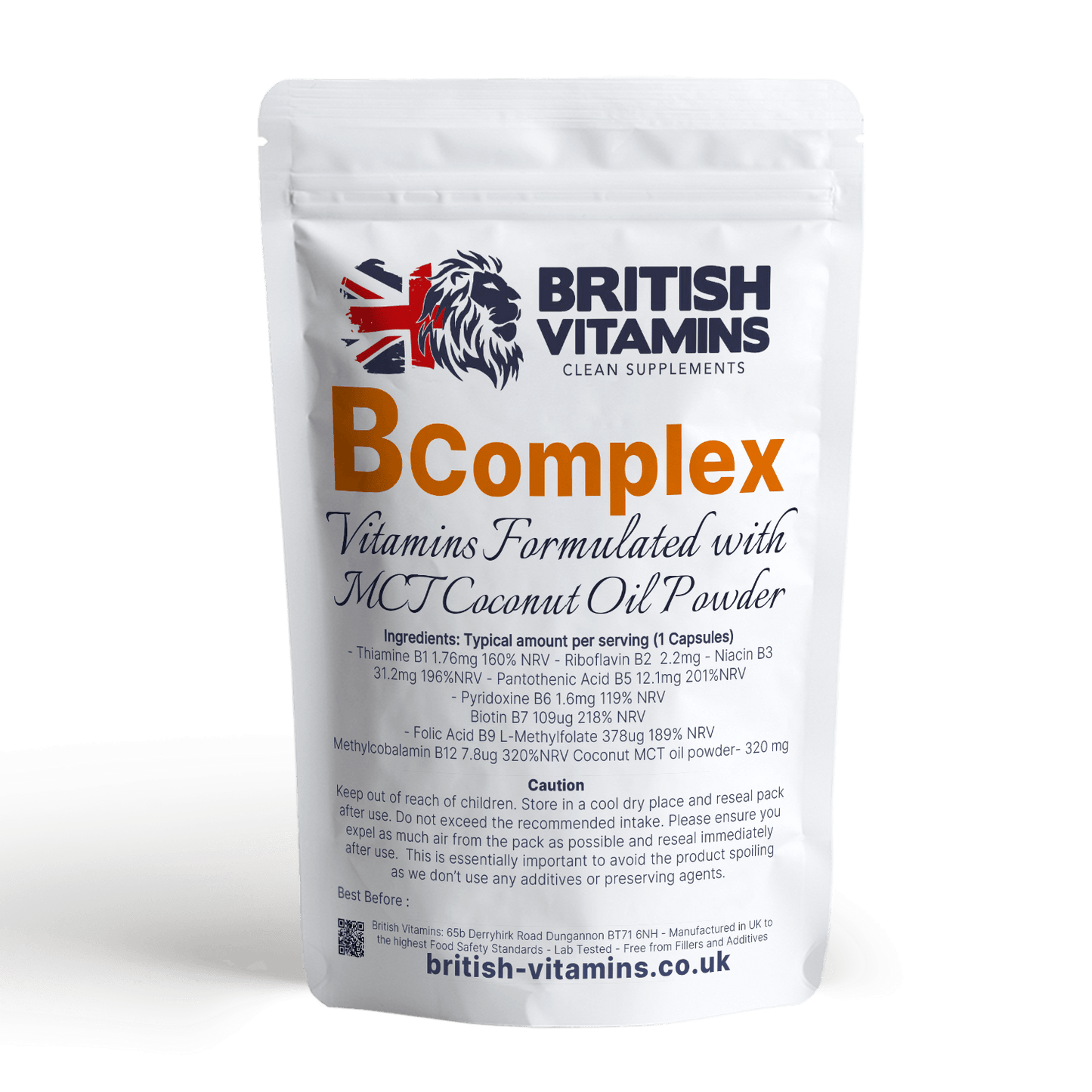 B Complex with MCT Oil – Supports Energy, Nervous System & Immunity – British Vitamins Food Supplement Health & Beauty:Vitamins & Lifestyle Supplements:Vitamins & Minerals British Vitamins