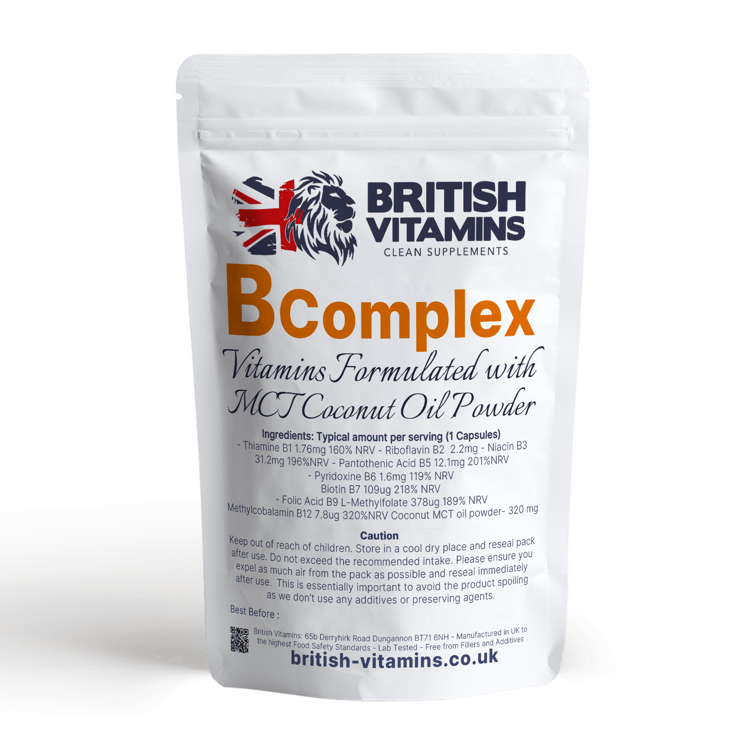 B Complex with MCT Oil – Supports Energy, Nervous System & Immunity – British Vitamins Food Supplement Health & Beauty:Vitamins & Lifestyle Supplements:Vitamins & Minerals British Vitamins