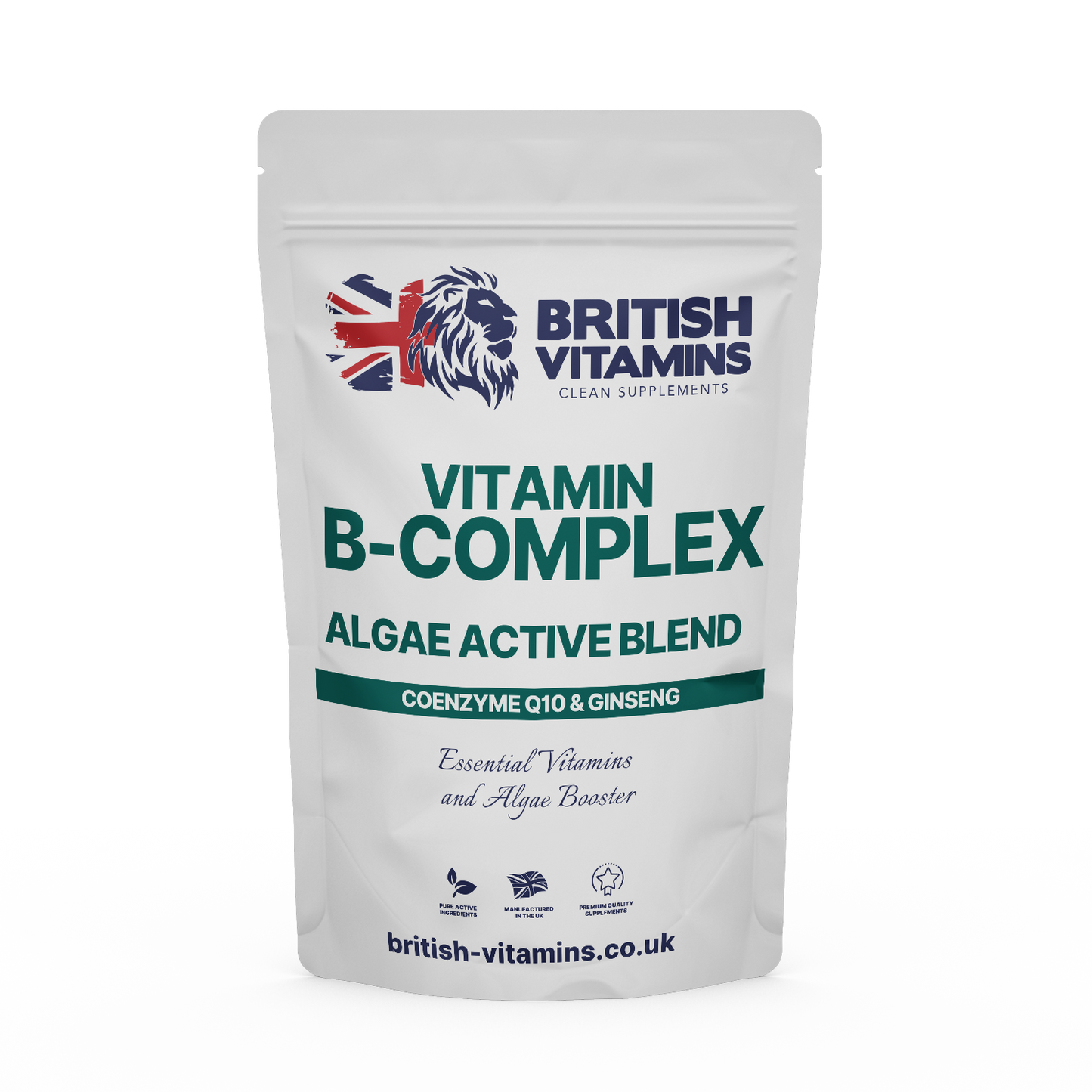Vitamin B Complex, Q10, Spirulina Chlorella, Ginseng Complex Health & Beauty:Vitamins & Lifestyle Supplements:Vitamins & Minerals British Vitamins 5 Capsules (Sample)