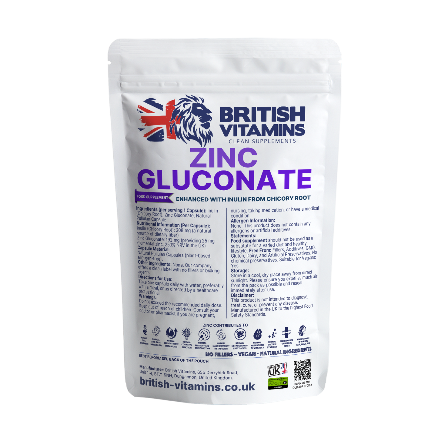 Zinc Gluconate – 25mg Elemental Zinc per Capsule/Zinc Gluconate 25mg Elemental Zinc – 200g Pure Powder – Vegan, No Fillers, Health & Beauty:Vitamins & Lifestyle Supplements:Vitamins & Minerals British Vitamins 5 Capsules ( Sample )