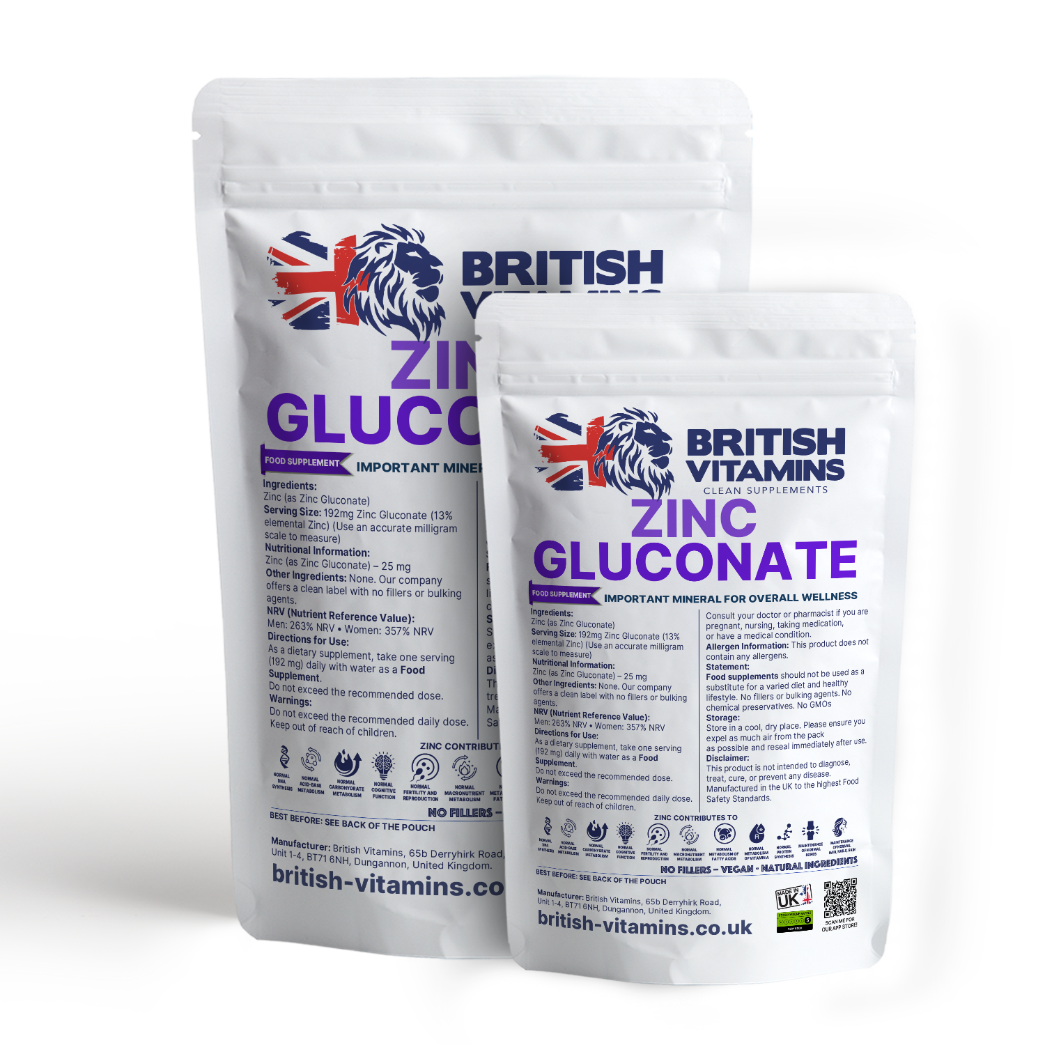 Zinc Gluconate – 25mg Elemental Zinc per Capsule/Zinc Gluconate 25mg Elemental Zinc – 200g Pure Powder – Vegan, No Fillers, Health & Beauty:Vitamins & Lifestyle Supplements:Vitamins & Minerals British Vitamins