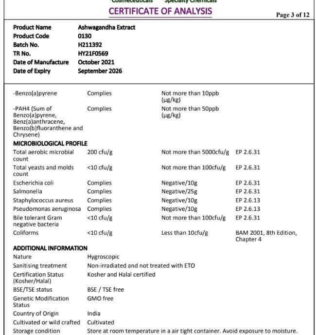 Ashwagandha Root Extract 7.9% Withanolides Health & Beauty:Vitamins & Lifestyle Supplements:Vitamins & Minerals British Vitamins