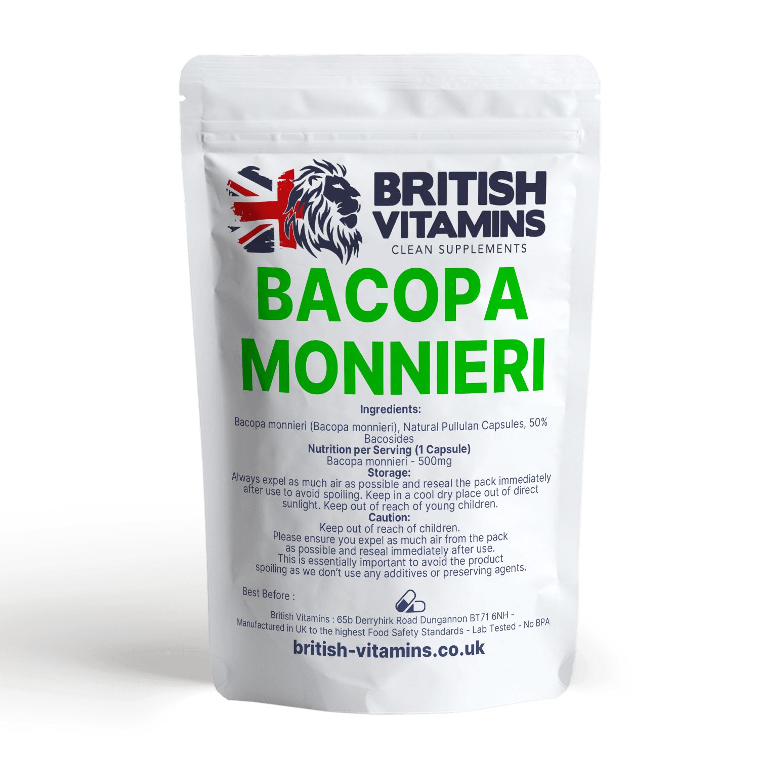 Bacopa Monnieri Capsule Extract Health & Beauty:Vitamins & Lifestyle Supplements:Vitamins & Minerals British Vitamins 30 Capsules
