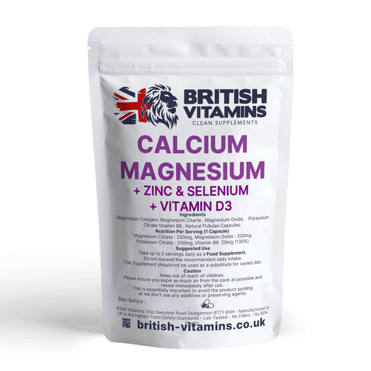 Calcium Magnesium Zinc & Vitamin D3 Essential Minerals Supplement Health & Beauty:Vitamins & Lifestyle Supplements:Vitamins & Minerals British Vitamins 5 Capsules ( Sample )  