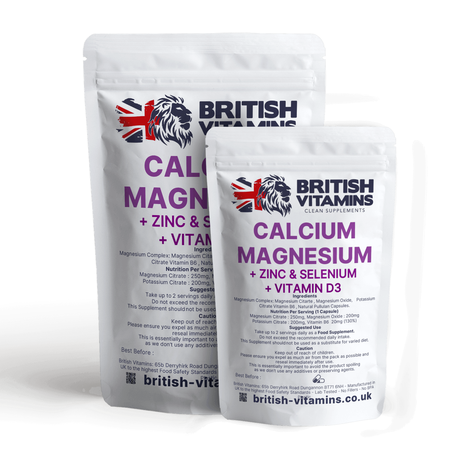 Calcium Magnesium Zinc & Vitamin D3 Selenium Supplement Health & Beauty:Vitamins & Lifestyle Supplements:Vitamins & Minerals British Vitamins