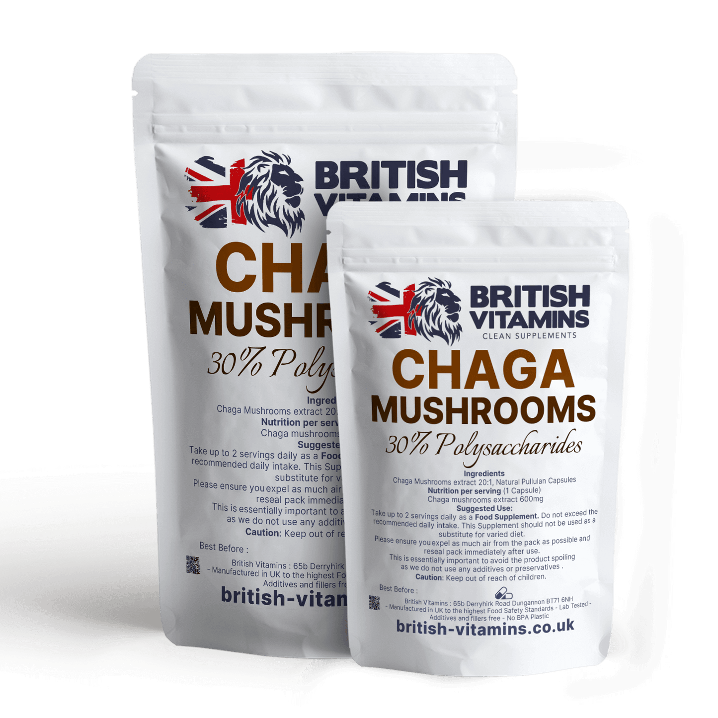 Chaga Mushroom extract 30%Polysacharides Health & Beauty:Vitamins & Lifestyle Supplements:Vitamins & Minerals British Vitamins