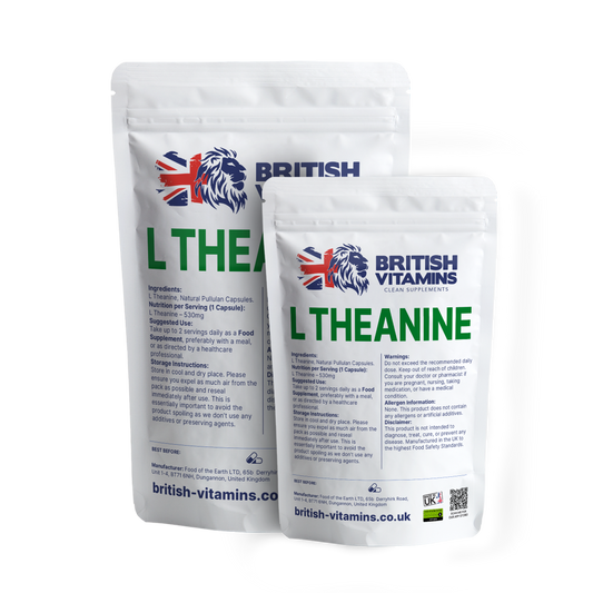 L Theanine 530mg Capsules Supplements No Fillers Health & Beauty:Vitamins & Lifestyle Supplements:Vitamins & Minerals British Vitamins