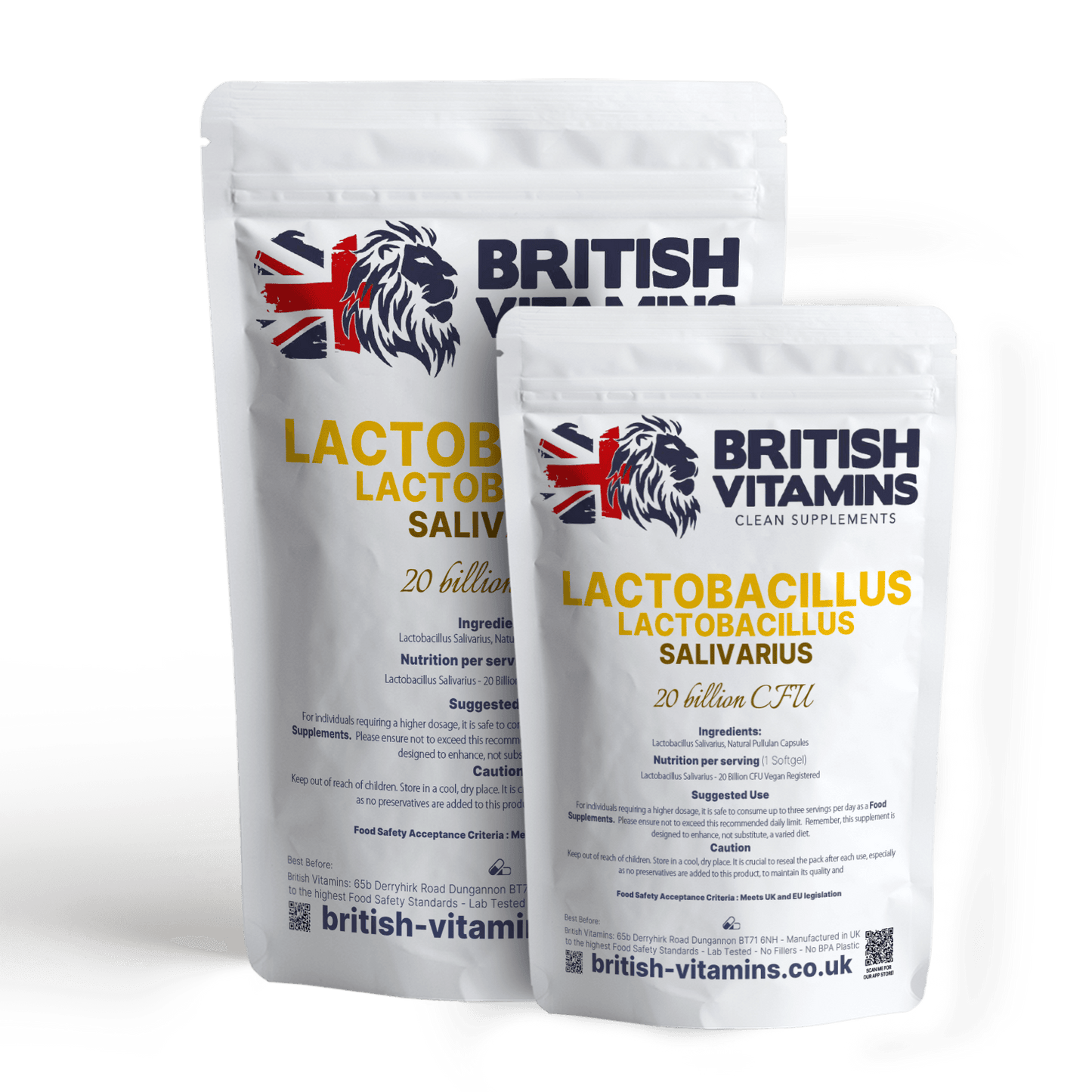 Live Cultures Lactobacillus Salivarius 20 billion CFU Health & Beauty:Vitamins & Lifestyle Supplements:Vitamins & Minerals British Vitamins