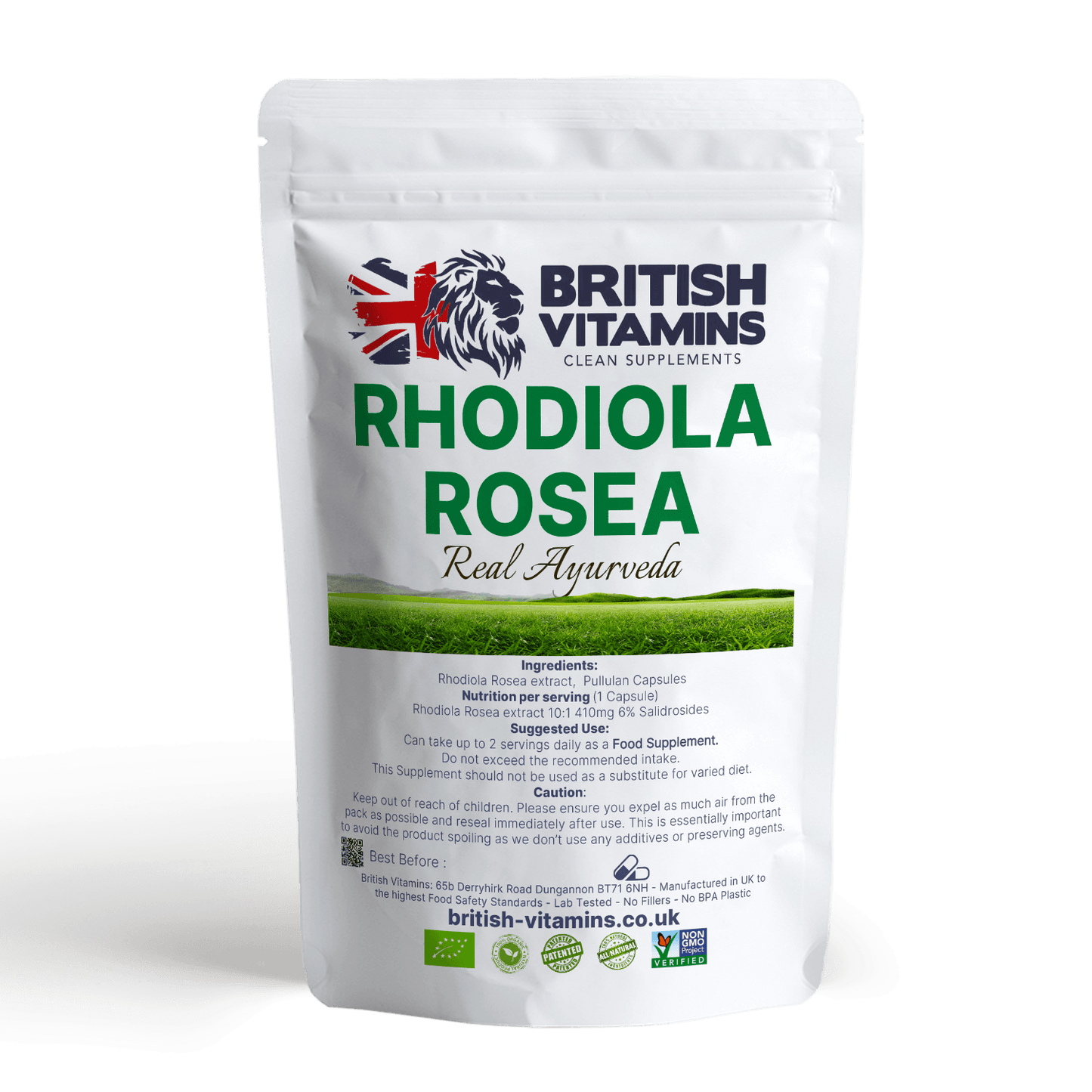 Rhodiola Rosea 410mg 10:1 6% Salidrosides 24.6mg Health & Beauty:Vitamins & Lifestyle Supplements:Vitamins & Minerals British Vitamins