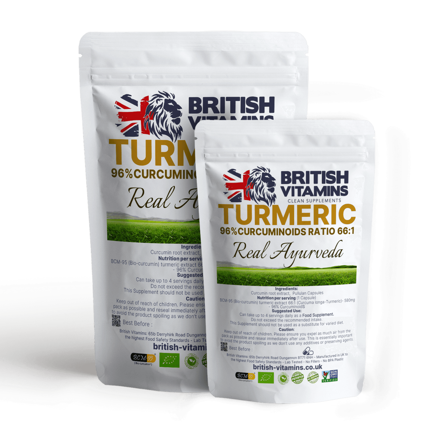 Turmeric Curcumin 580mg 66/1 extract 96% Curcuminoids Health & Beauty:Vitamins & Lifestyle Supplements:Vitamins & Minerals British Vitamins 30 Capsules