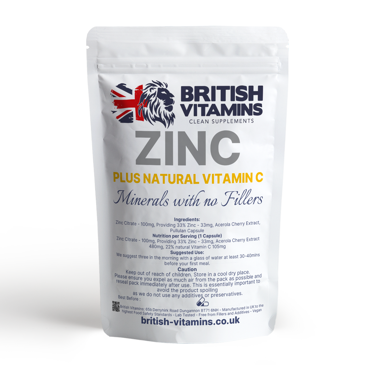 Zinc with Natural Vitamin C Health & Beauty:Vitamins & Lifestyle Supplements:Vitamins & Minerals British Vitamins