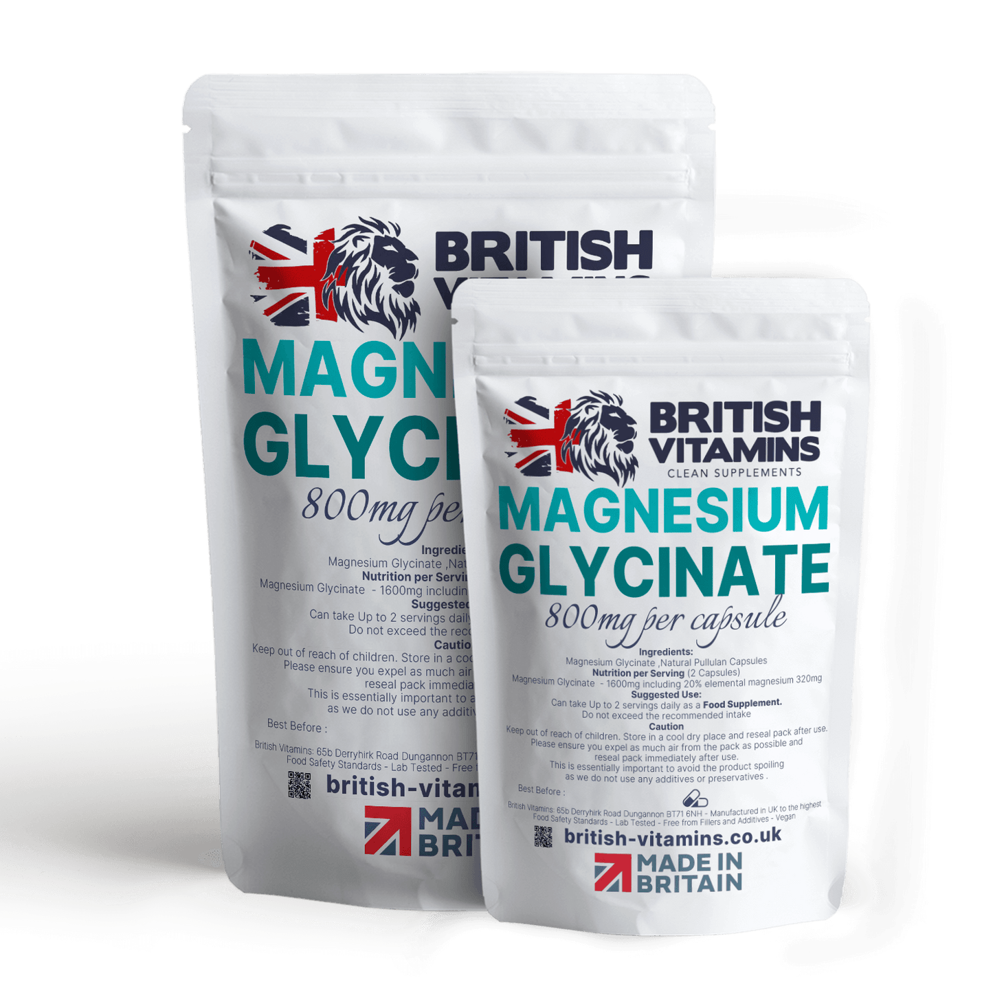 Magnesium Glycinate contains 20% elemental magnesium Health & Beauty:Vitamins & Lifestyle Supplements:Sports Supplements:Protein Shakes & Bodybuilding British Vitamins 5 capsules  