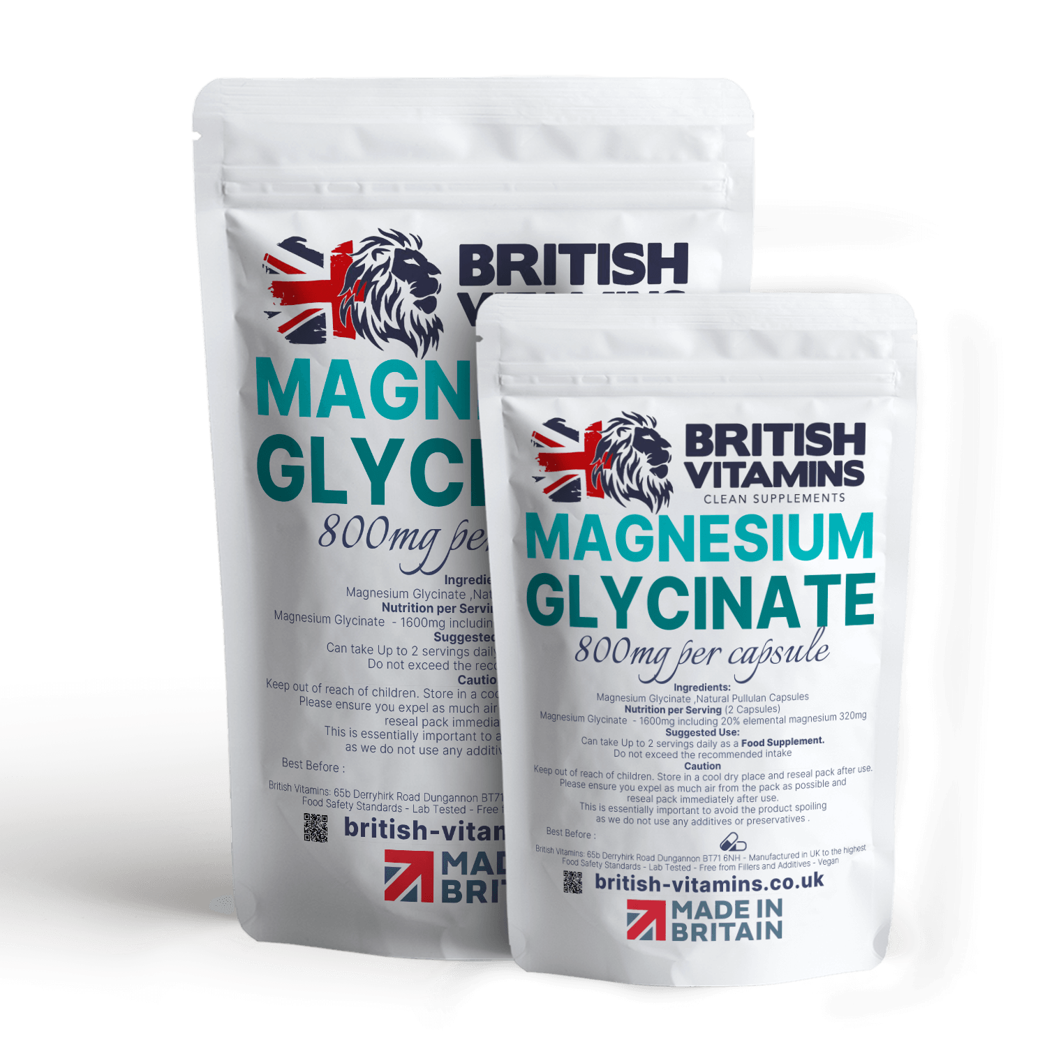 Magnesium Glycinate contains 20% elemental magnesium Health & Beauty:Vitamins & Lifestyle Supplements:Sports Supplements:Protein Shakes & Bodybuilding British Vitamins 5 capsules  
