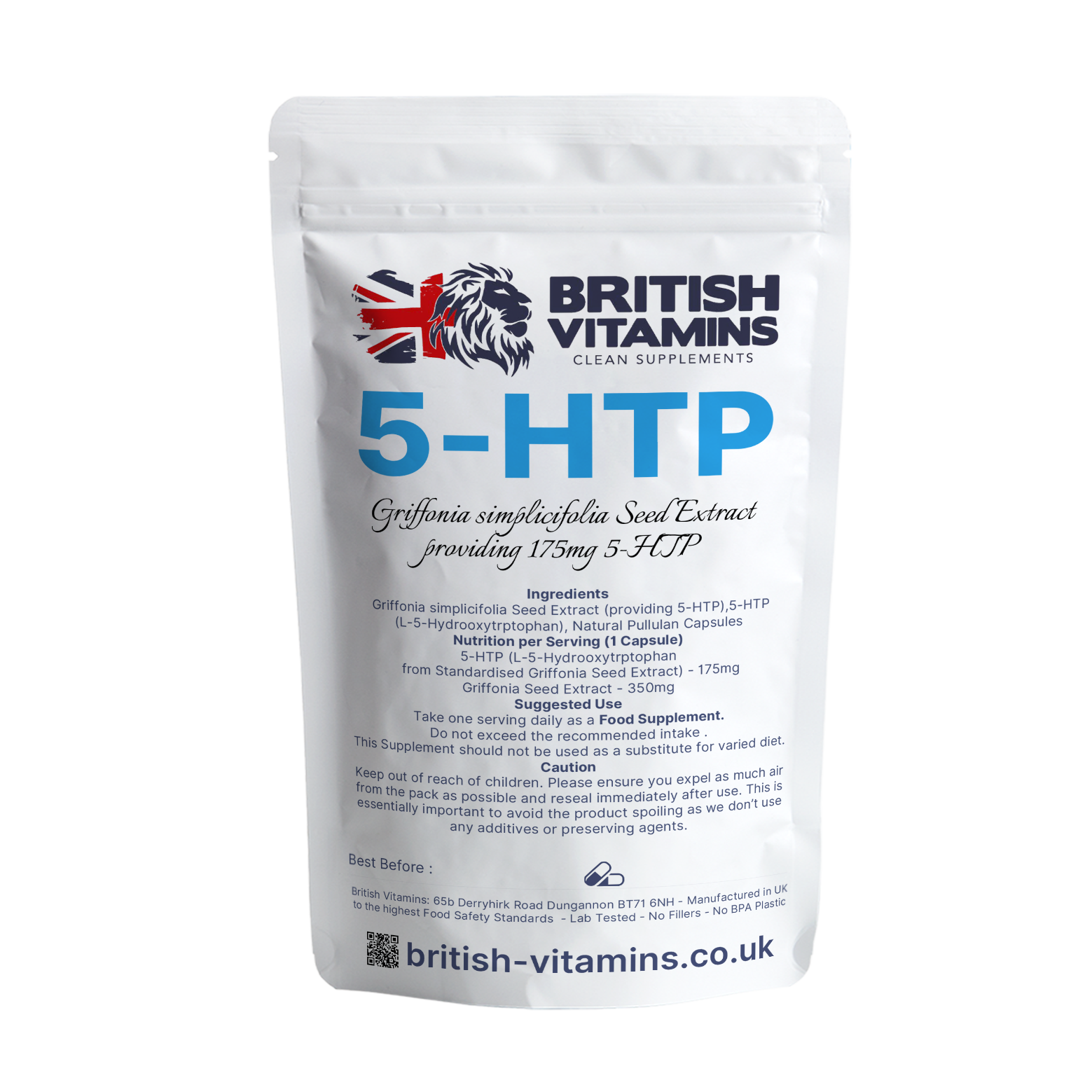 5HTP 175mg sourced from Griffonia Seed Extract 350mg Health & Beauty:Vitamins & Lifestyle Supplements:Vitamins & Minerals British Vitamins   