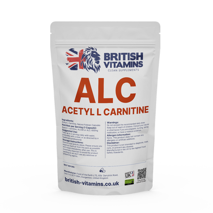 Acetyl L-Carnitine ALC (ALCAR) Health & Beauty:Vitamins & Lifestyle Supplements:Sports Supplements:Protein Shakes & Bodybuilding British Vitamins 5 Capsules ( Sample )