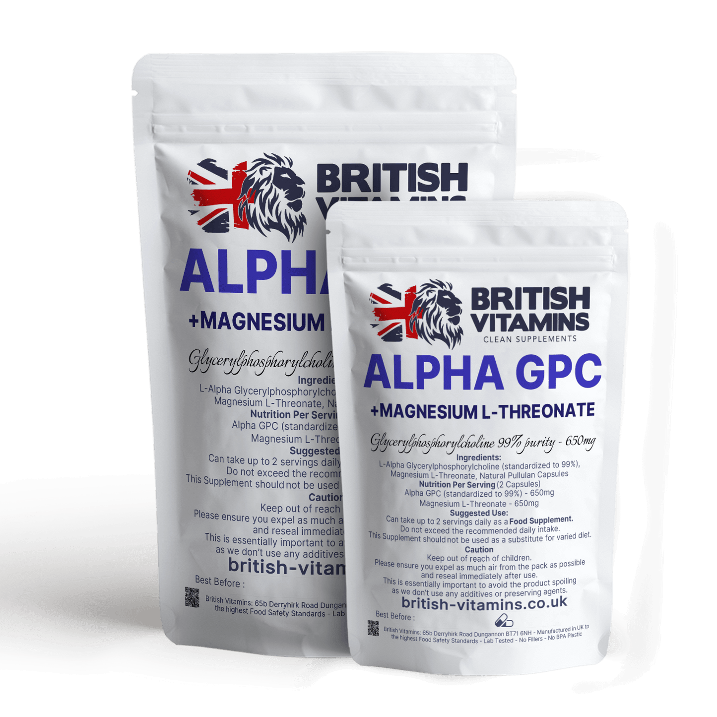 Alpha GPC + Magnesium L Threonate Health & Beauty:Vitamins & Lifestyle Supplements:Vitamins & Minerals British Vitamins   