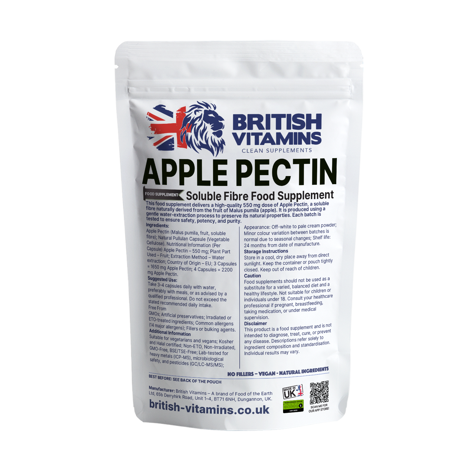 Apple Pectin+ British Vitamins