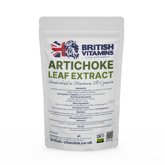 Artichoke Leaf Extract 500mg Health & Beauty:Vitamins & Lifestyle Supplements:Vitamins & Minerals British Vitamins 5 Capsules (Sample)  