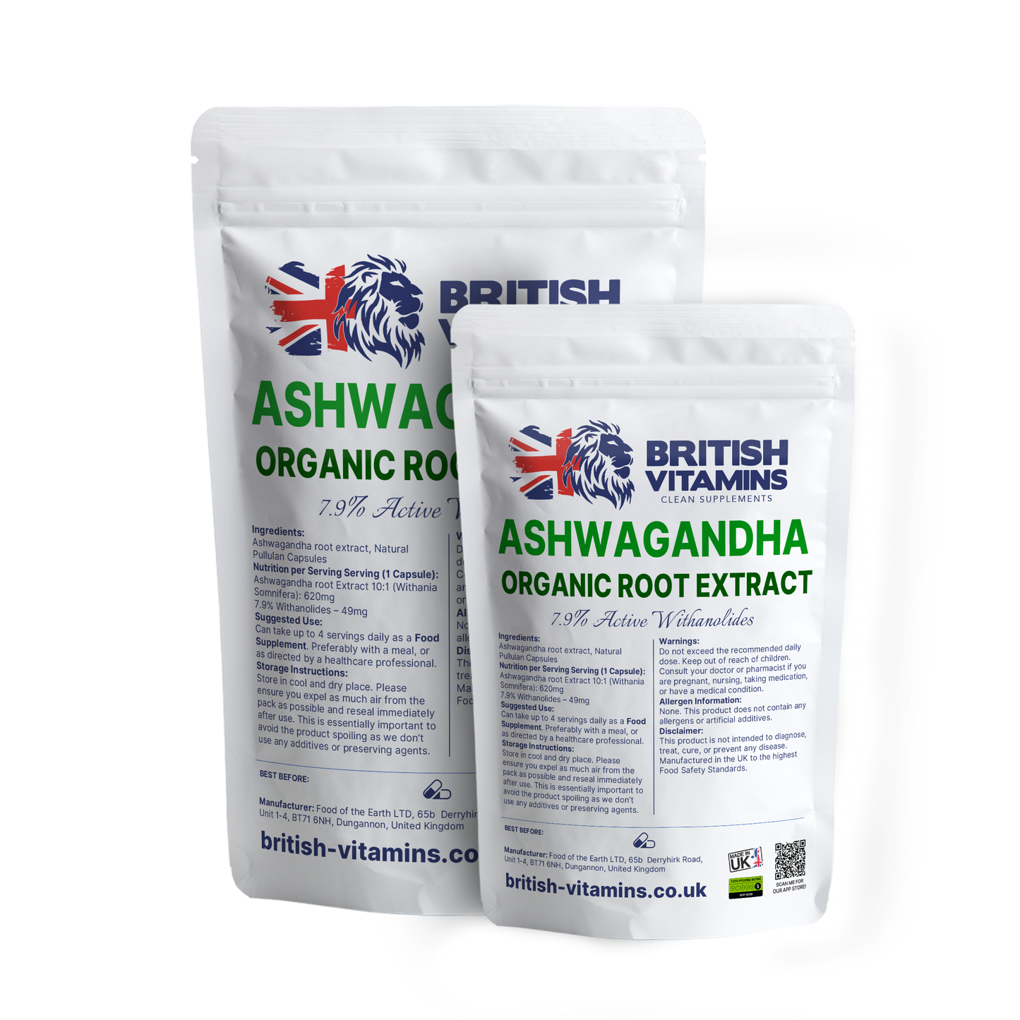 Ashwagandha Root Extract 7.9% Withanolides Health & Beauty:Vitamins & Lifestyle Supplements:Vitamins & Minerals British Vitamins