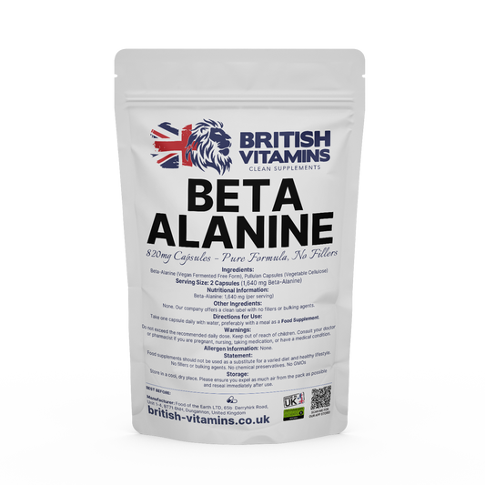 Beta Alanine Health & Beauty:Vitamins & Lifestyle Supplements:Sports Supplements:Protein Shakes & Bodybuilding British Vitamins 5 Capsules (Sample)  