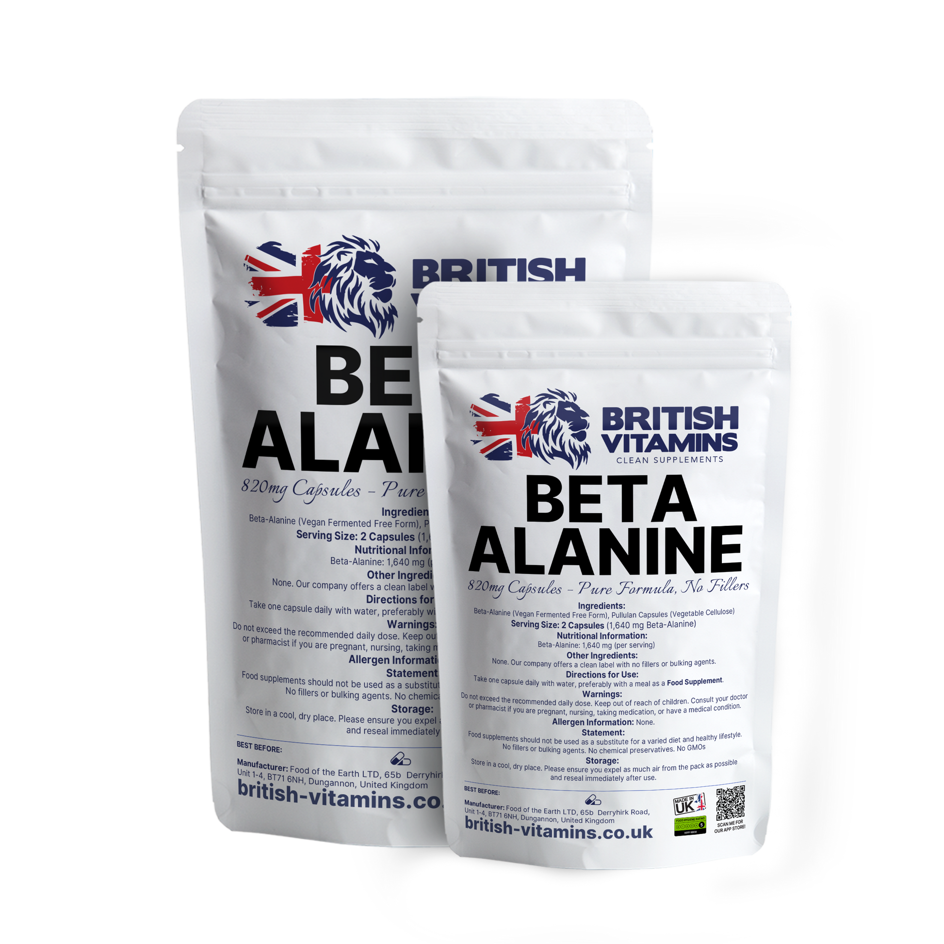 Beta Alanine Health & Beauty:Vitamins & Lifestyle Supplements:Sports Supplements:Protein Shakes & Bodybuilding British Vitamins   