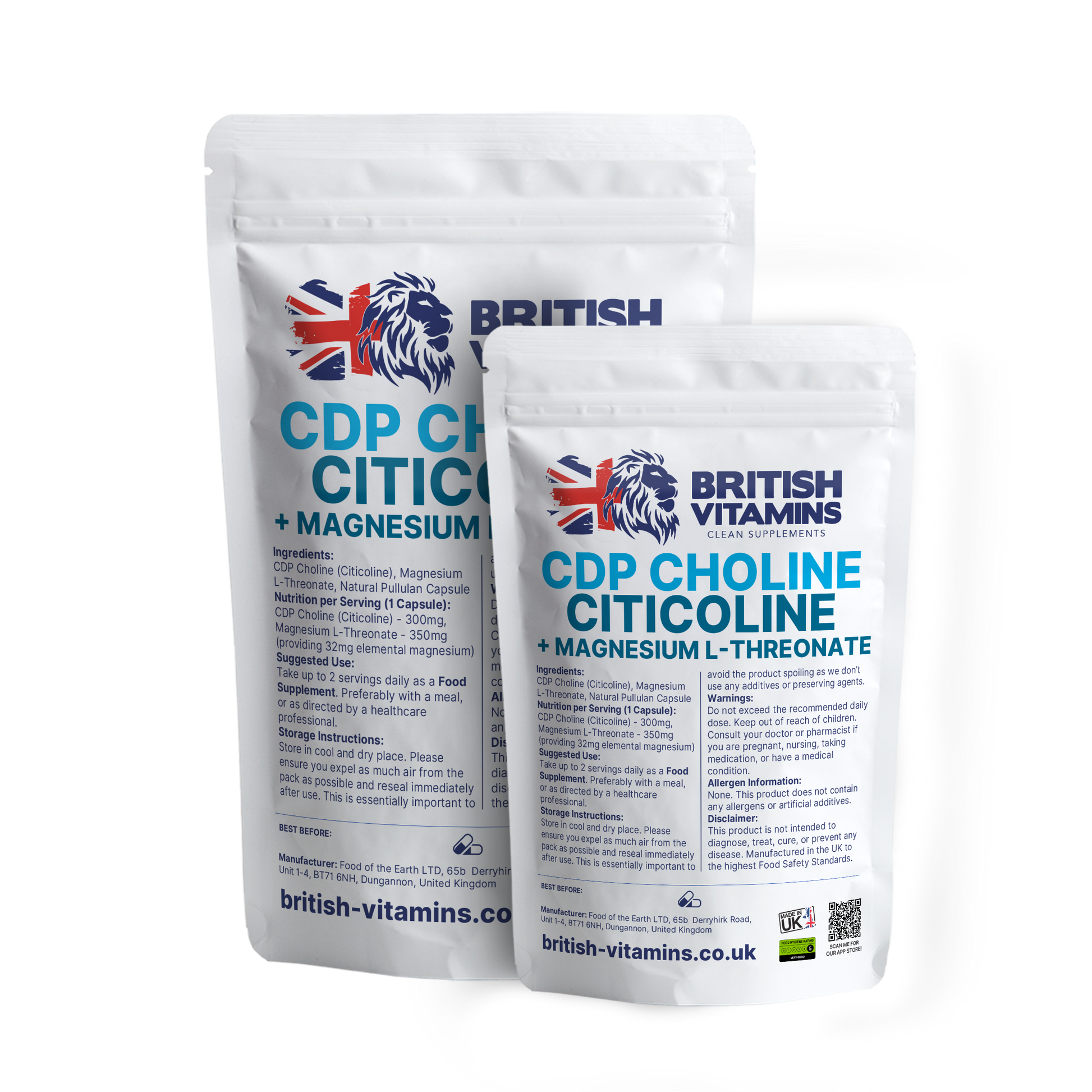 CDP Choline + Magnesium L Threonate Health & Beauty:Vitamins & Lifestyle Supplements:Vitamins & Minerals British Vitamins