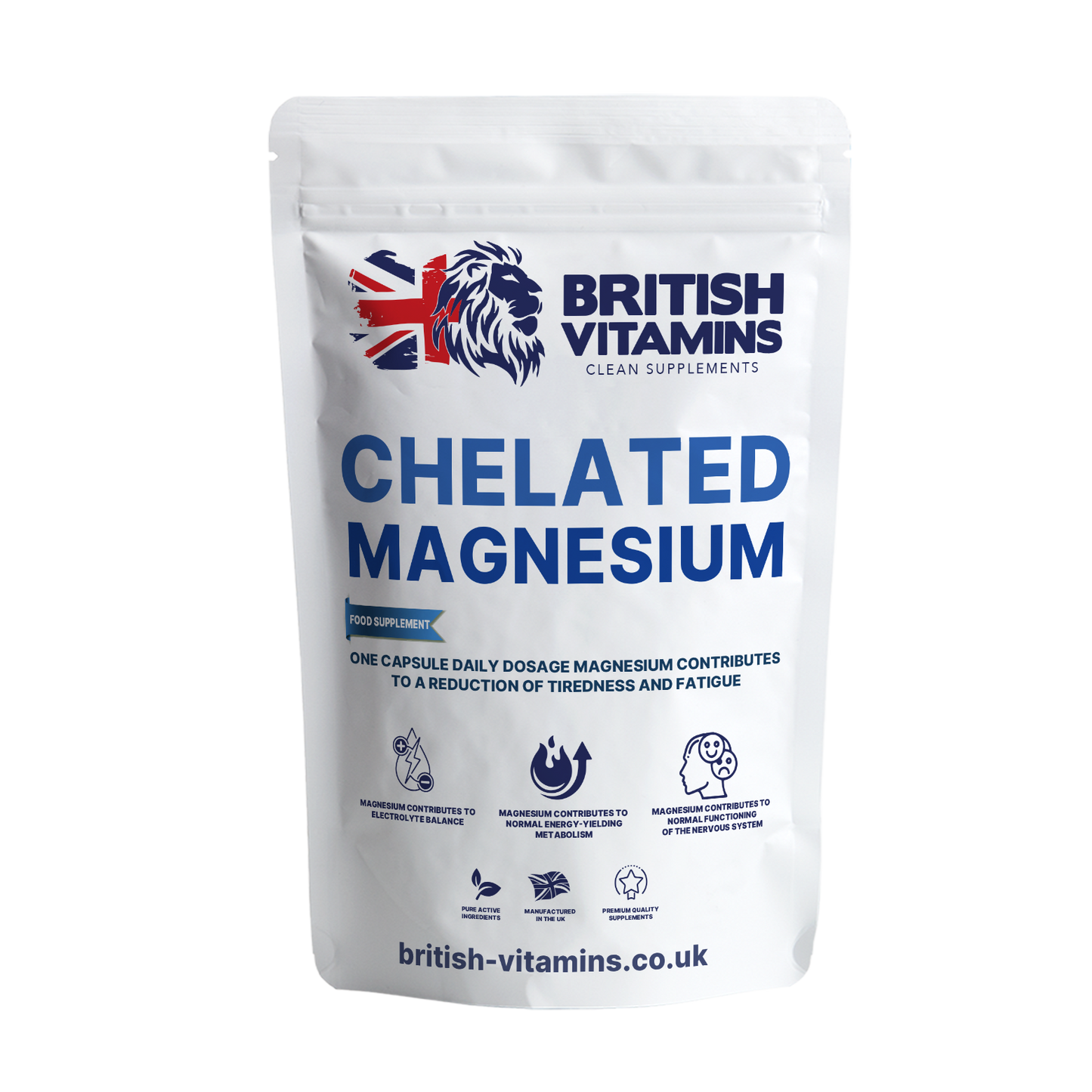Chelated Magnesium Health & Beauty:Vitamins & Lifestyle Supplements:Sports Supplements:Protein Shakes & Bodybuilding British Vitamins