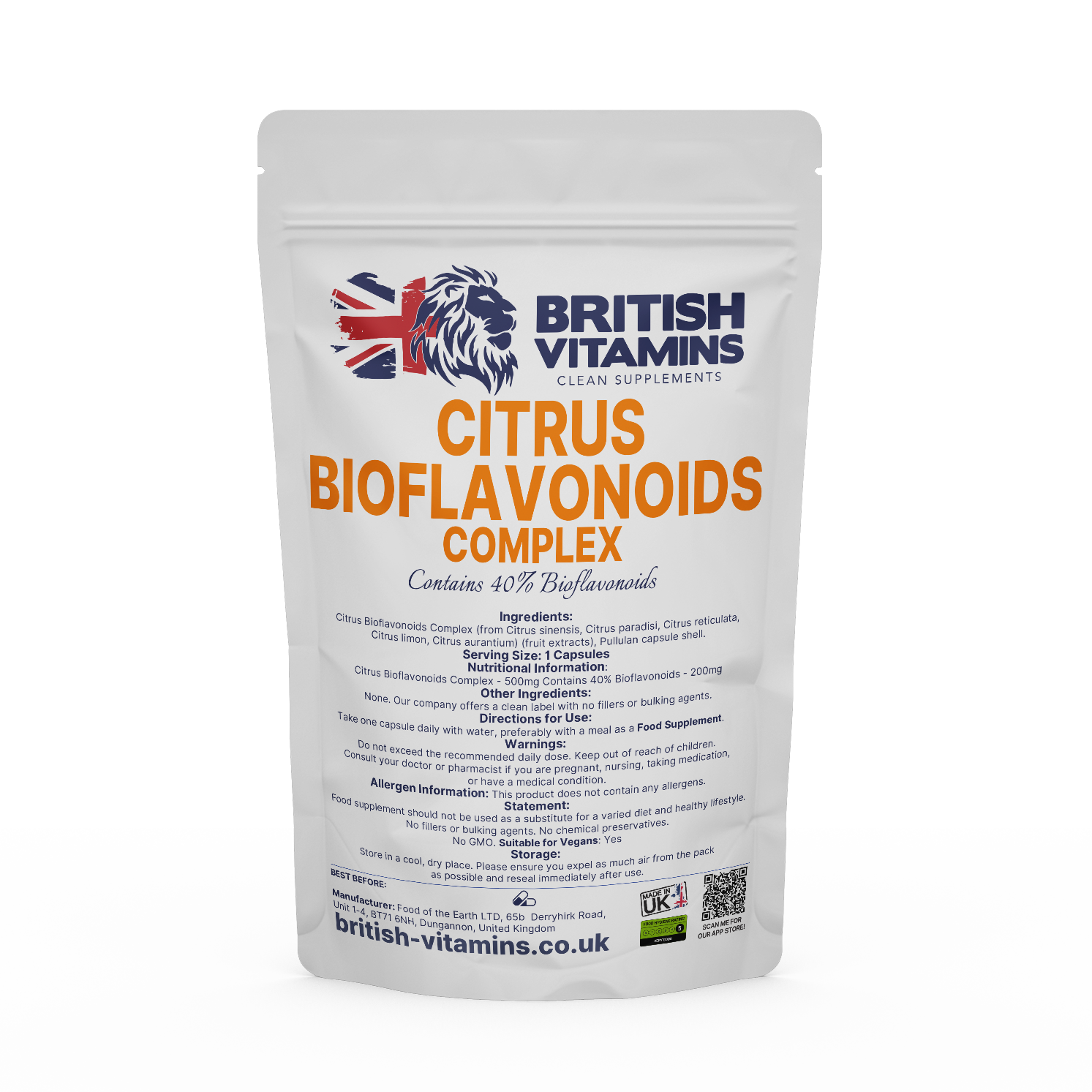 Citrus Bioflavonoids Complex Health & Beauty:Vitamins & Lifestyle Supplements:Vitamins & Minerals British Vitamins 5 Capsules (Sample)  