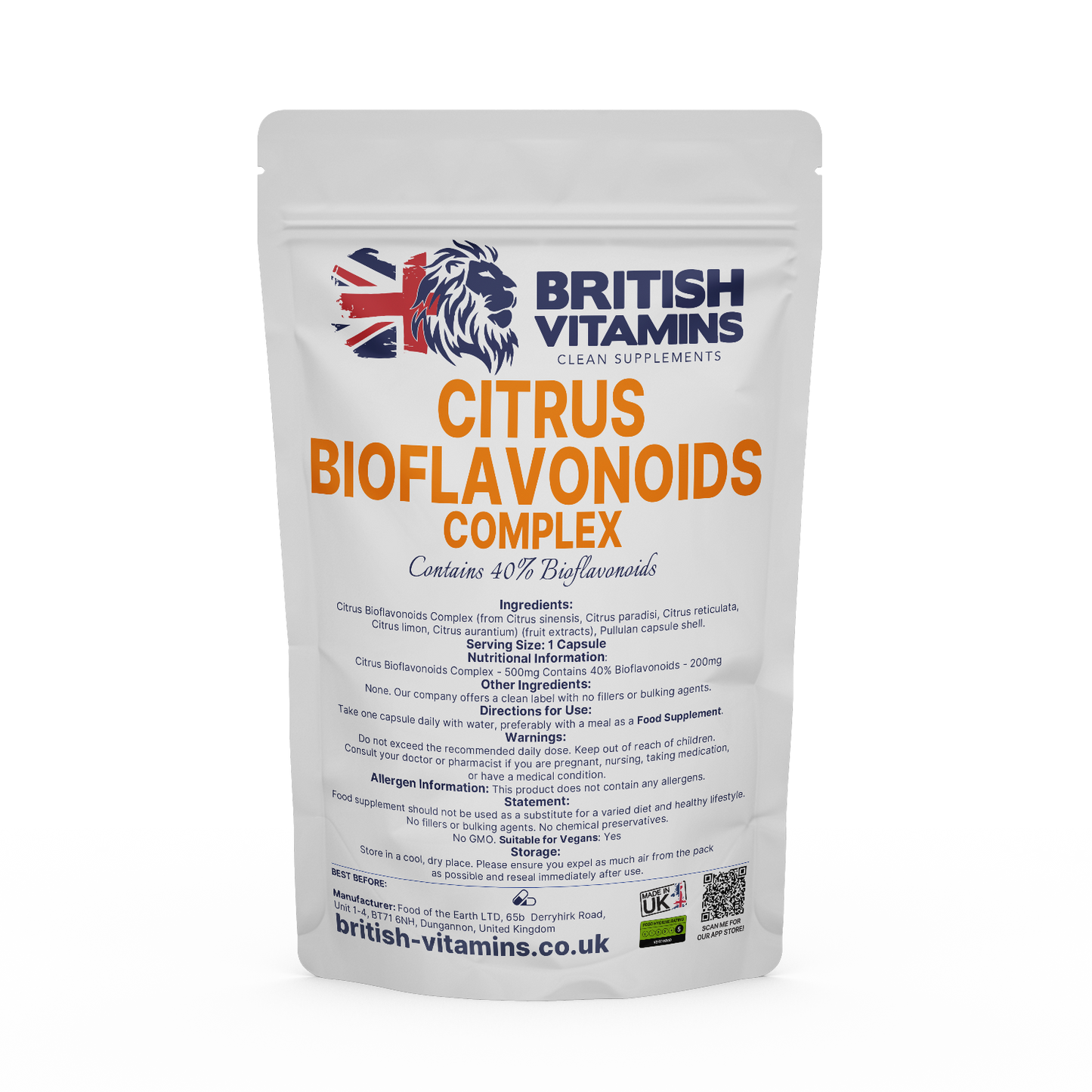 Citrus Bioflavonoids Complex Health & Beauty:Vitamins & Lifestyle Supplements:Vitamins & Minerals British Vitamins   