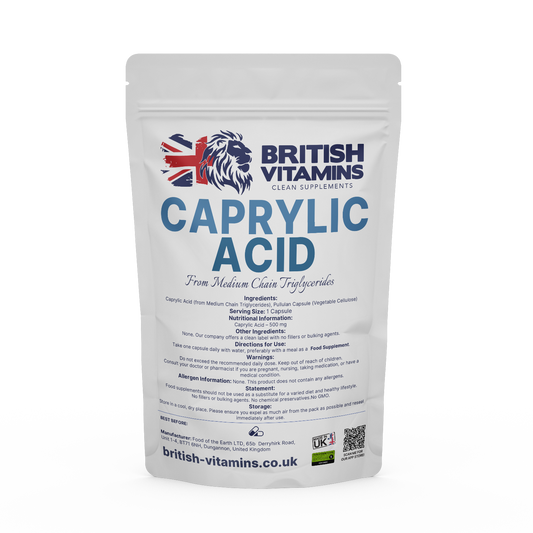 Caprylic Acid Food Supplement British Vitamins 5 capsules (sample)  