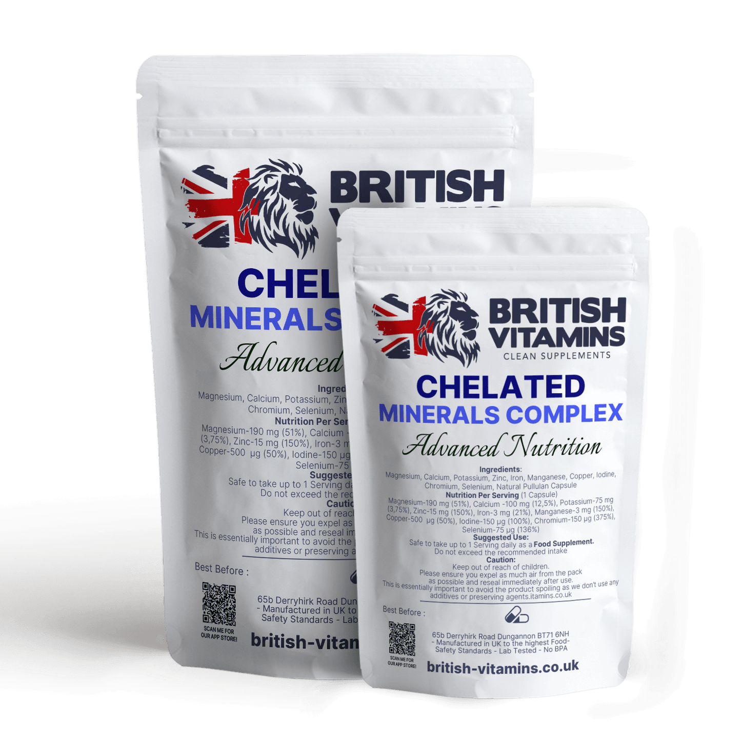 Mineral Complex Chelated Food Supplement British Vitamins   