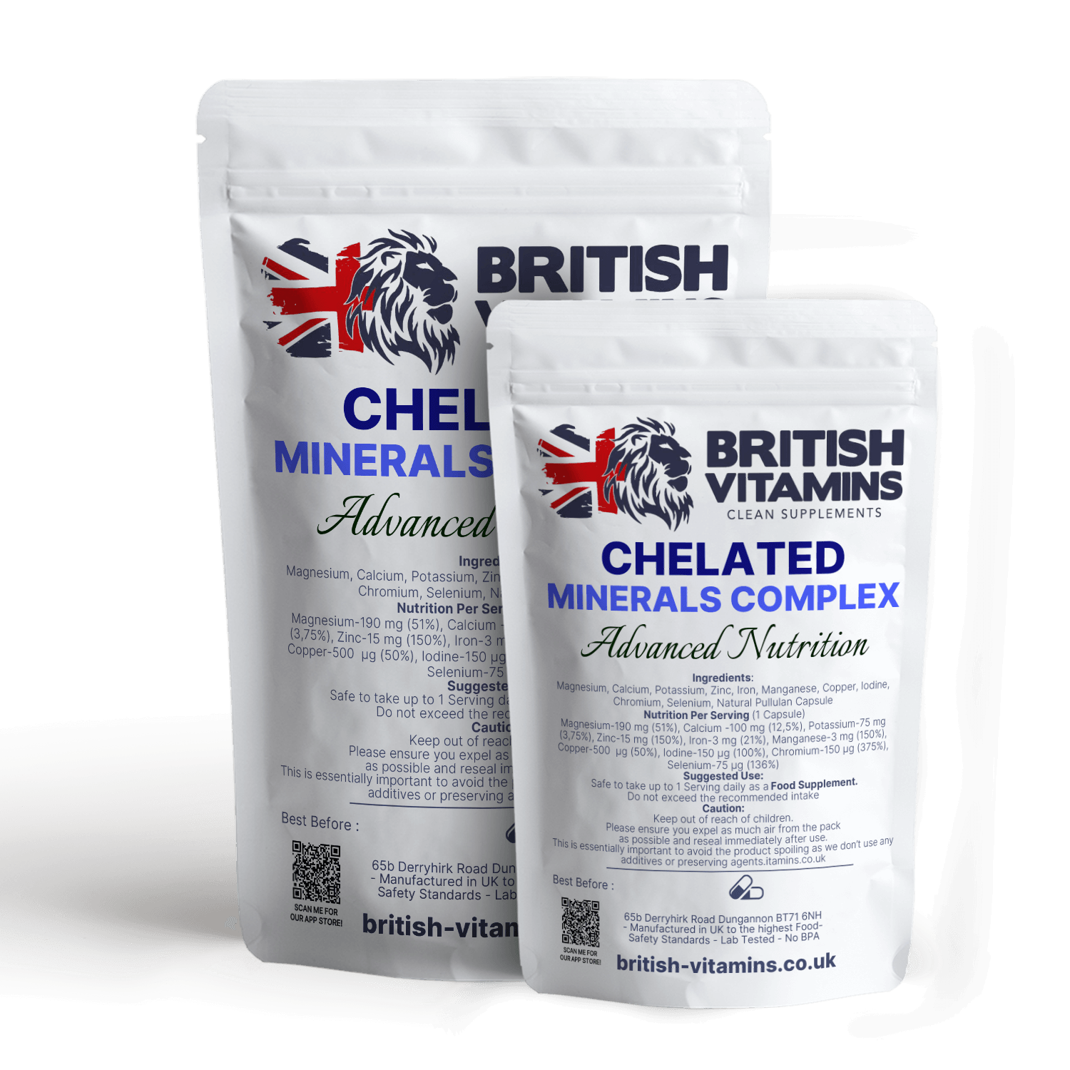 Mineral Complex Chelated Food Supplement British Vitamins   