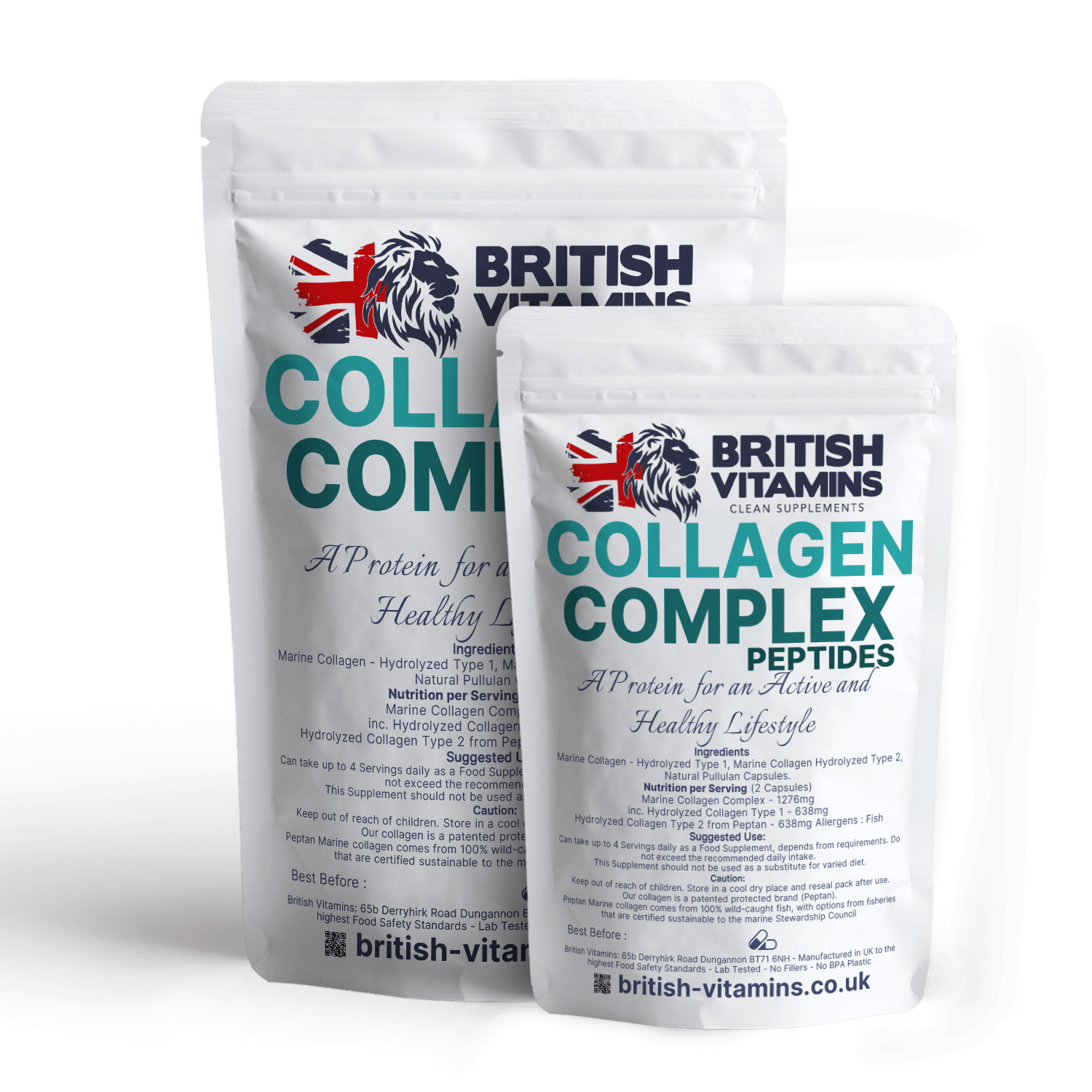 Collagen Complex - Premium Hydrolysed Marine Health & Beauty:Vitamins & Lifestyle Supplements:Vitamins & Minerals British Vitamins   